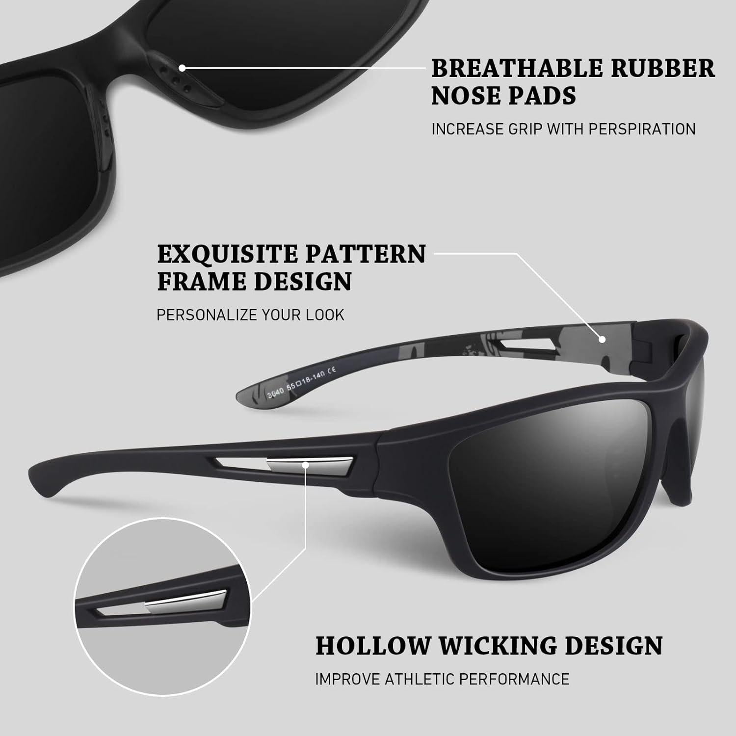 Gafas de sol deportivas WEAROYO polarizadas UV400