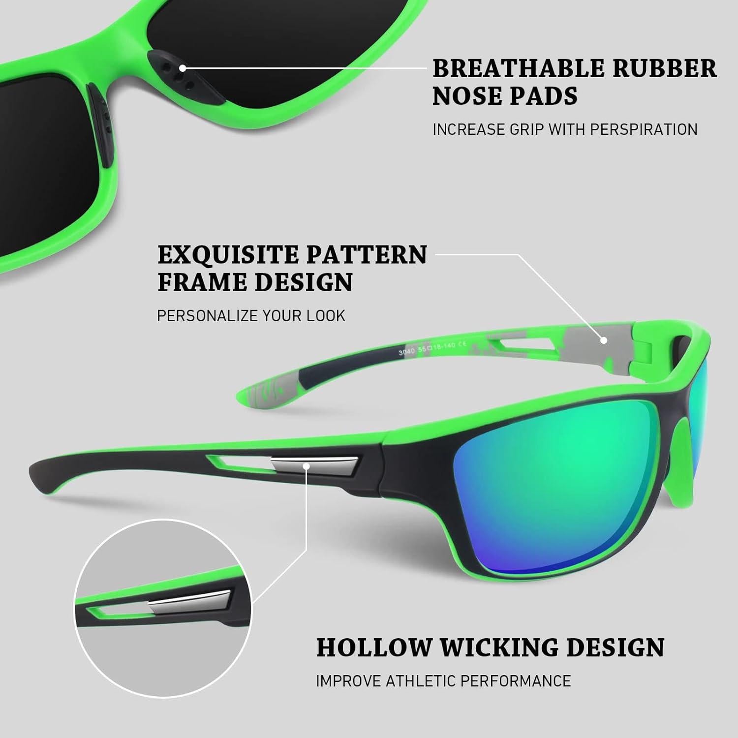 Gafas de sol deportivas WEAROYO polarizadas UV400