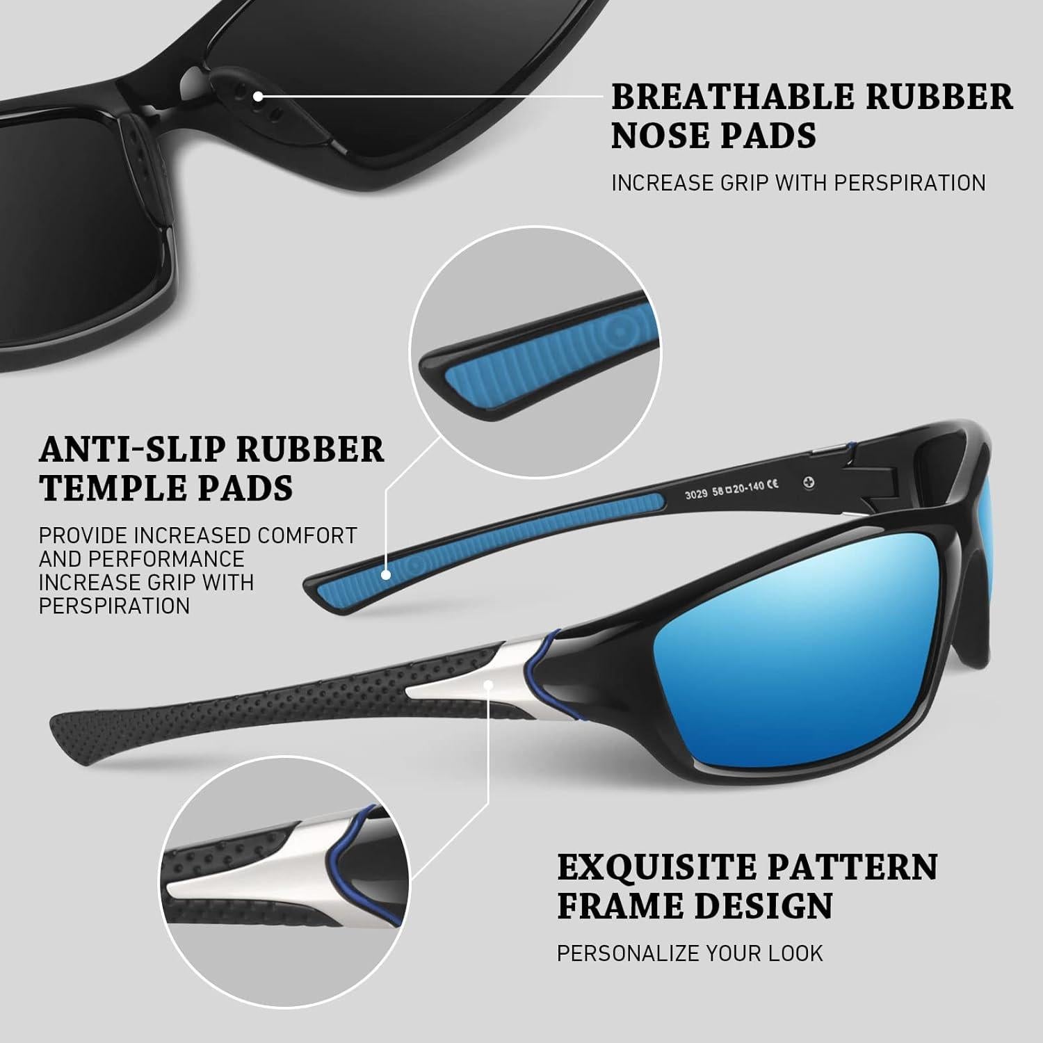 Gafas de sol deportivas WEAROYO polarizadas UV400