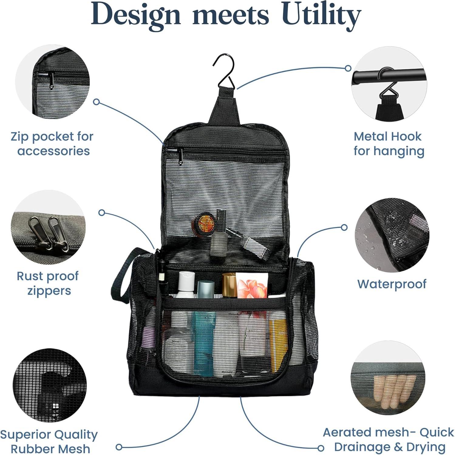 Caddy de Ducha Portátil Fine Living Negro 30.48x7.62x20.32 cm