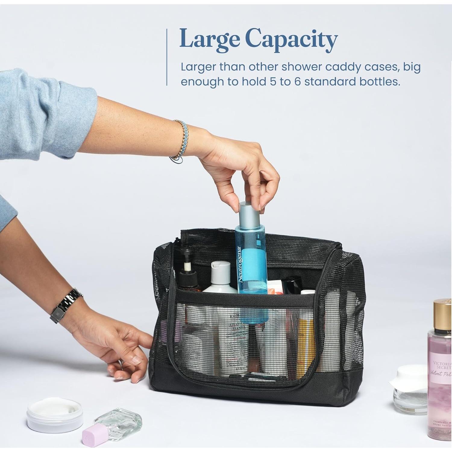 Caddy de Ducha Portátil Fine Living Negro 30.48x7.62x20.32 cm