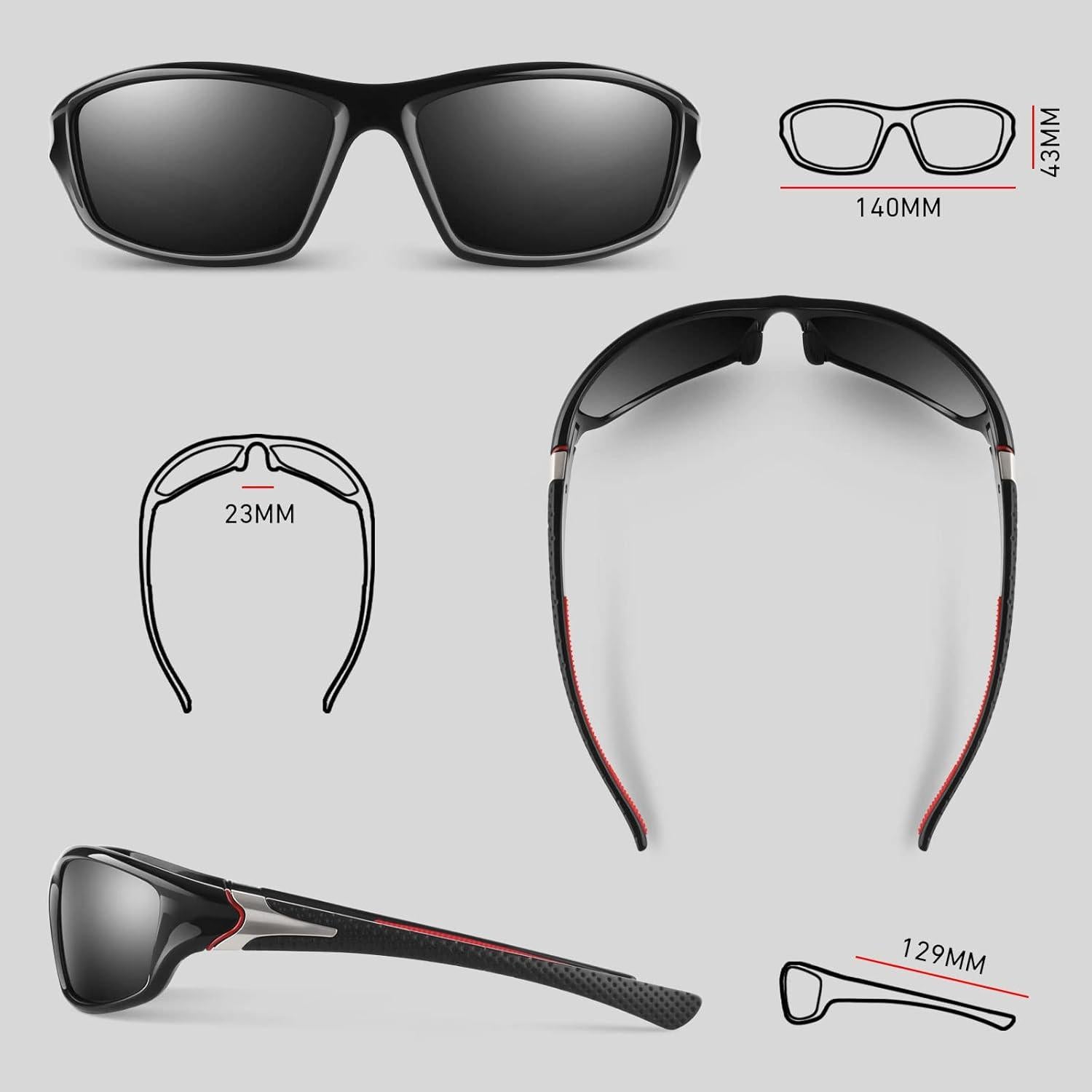 Gafas de sol deportivas WEAROYO polarizadas UV400 para outdoor