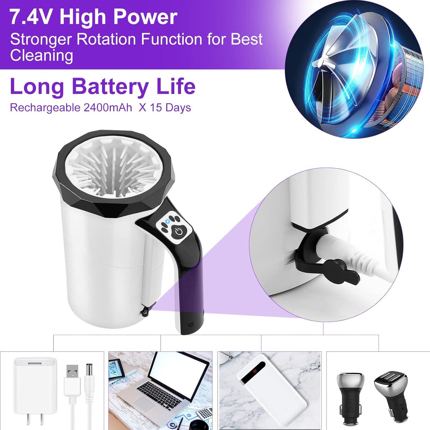 Limpiador Automático de Patas de Perro MYPIN Negro 7.4V Recargable