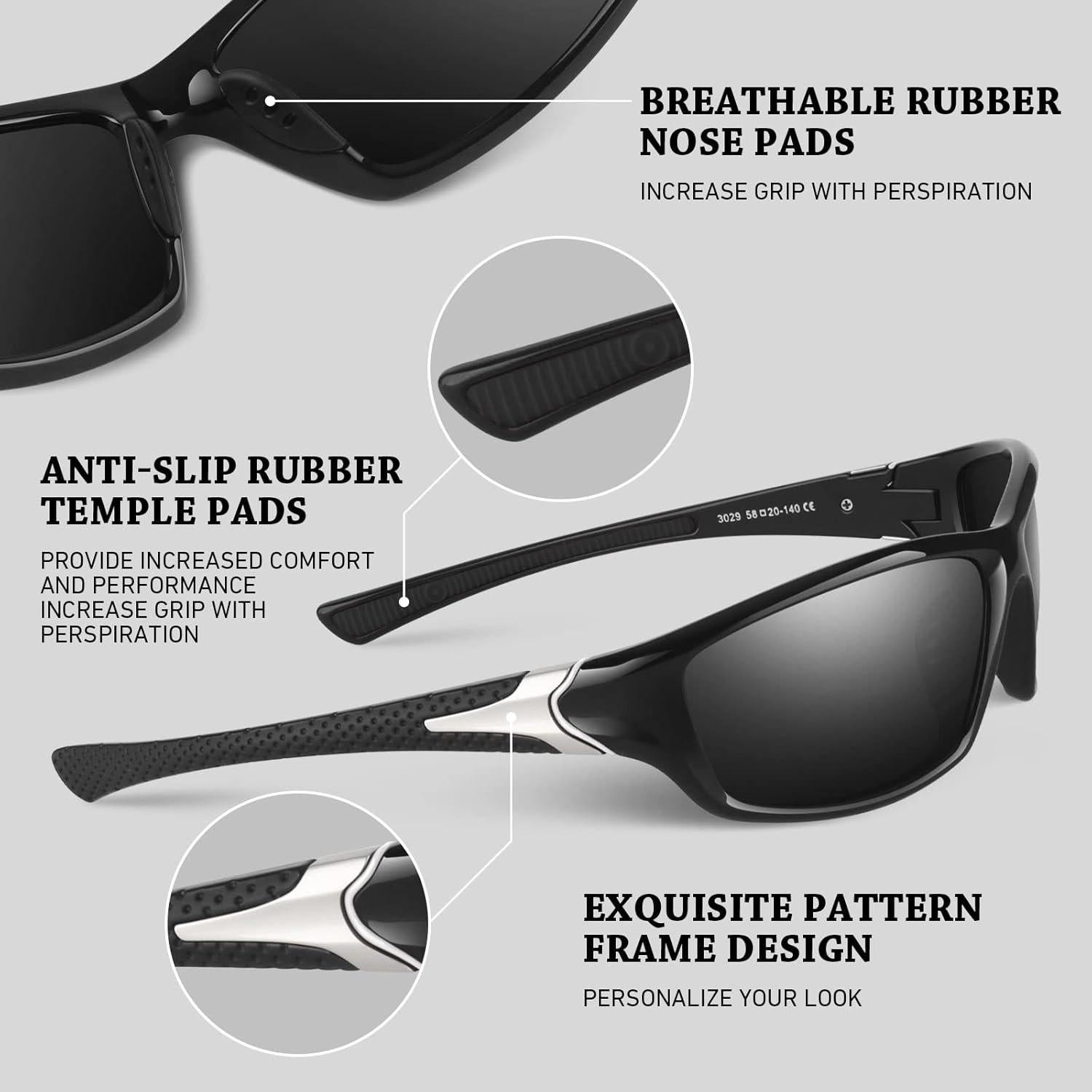 Gafas de sol deportivas WEAROYO polarizadas UV400