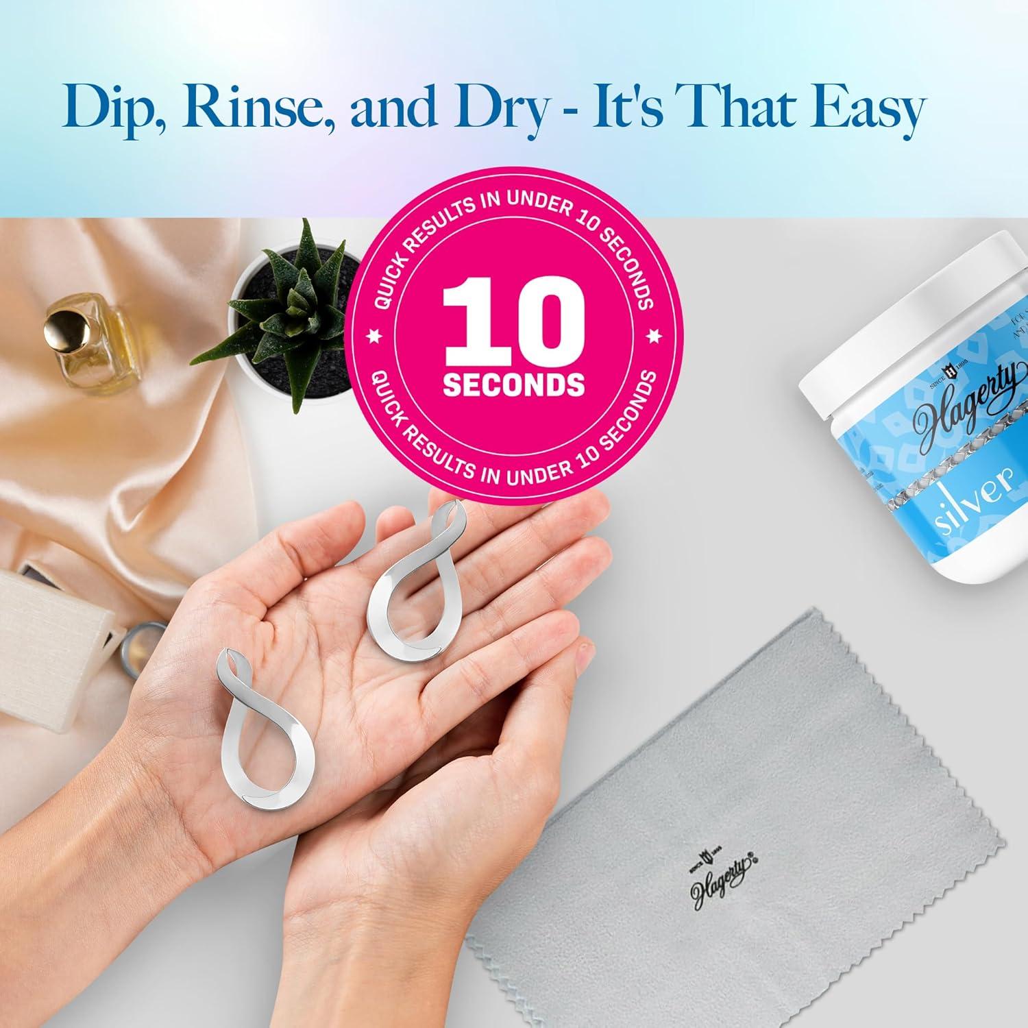 Limpiador de Plata Hagerty 207 ml con Canasta de Inmersión