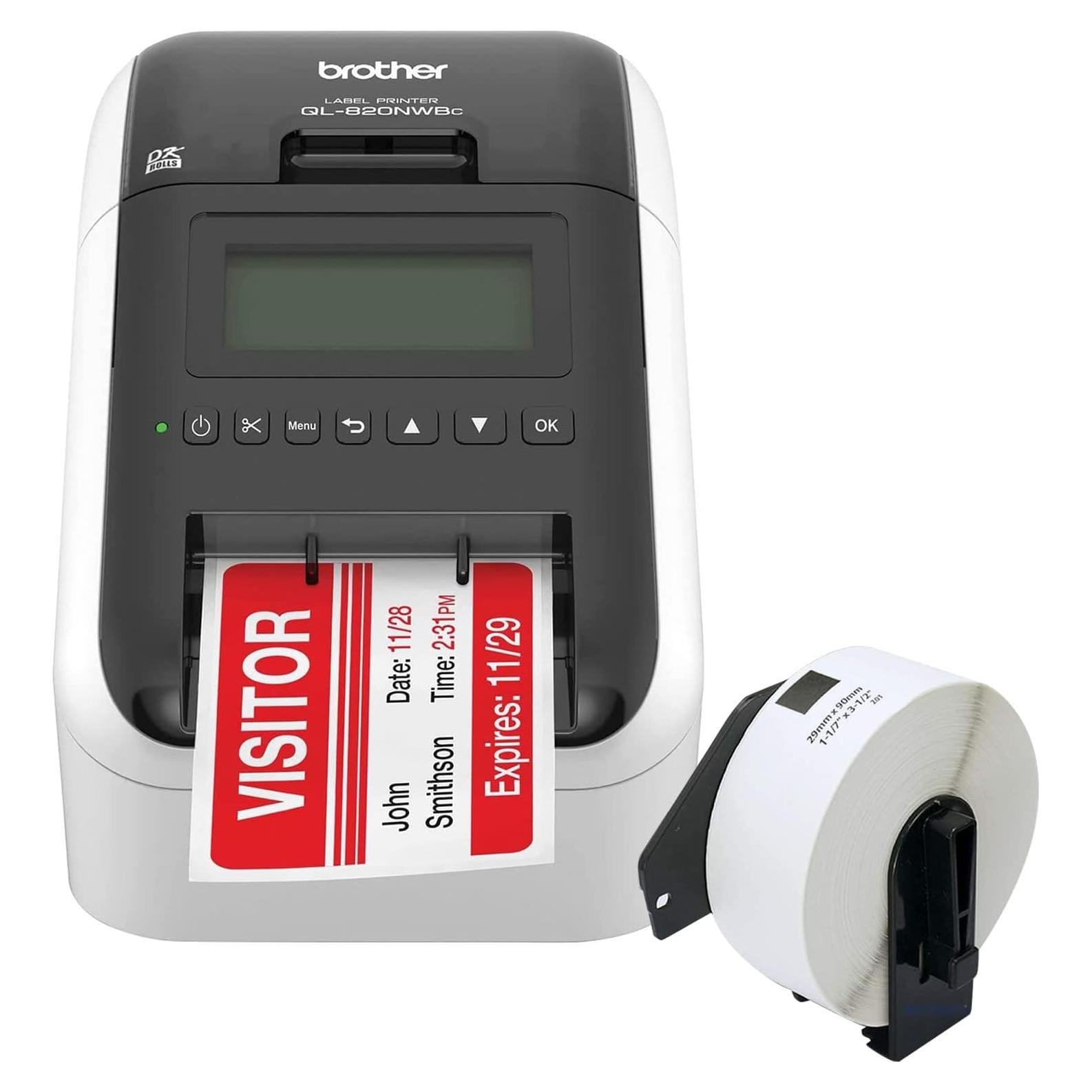 Impresora de Etiquetas Térmica Brother QL-820NWBc 300x600 dpi