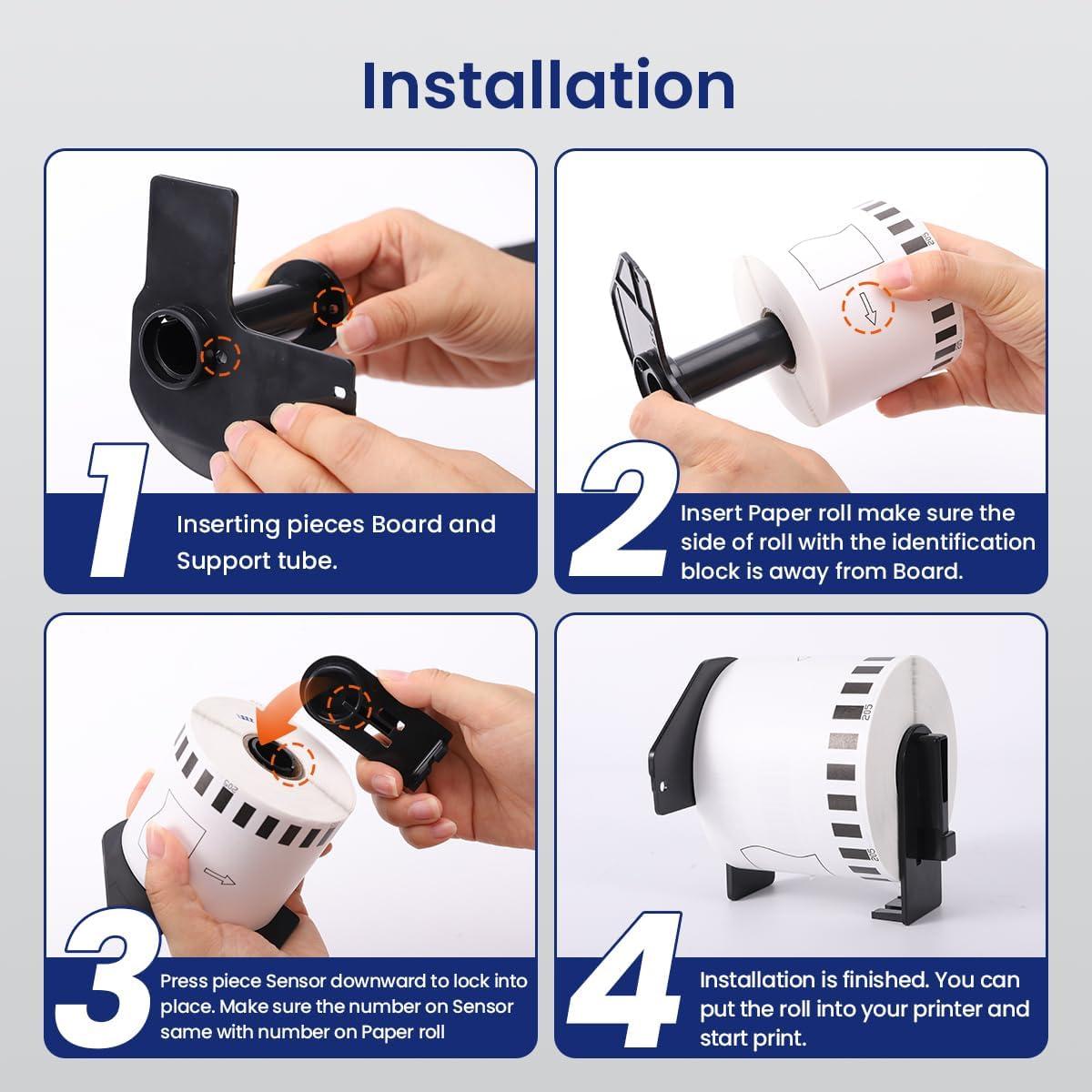 Rollo de Etiquetas Continuas KINGDOM DK-2205 62mm x 30.48m