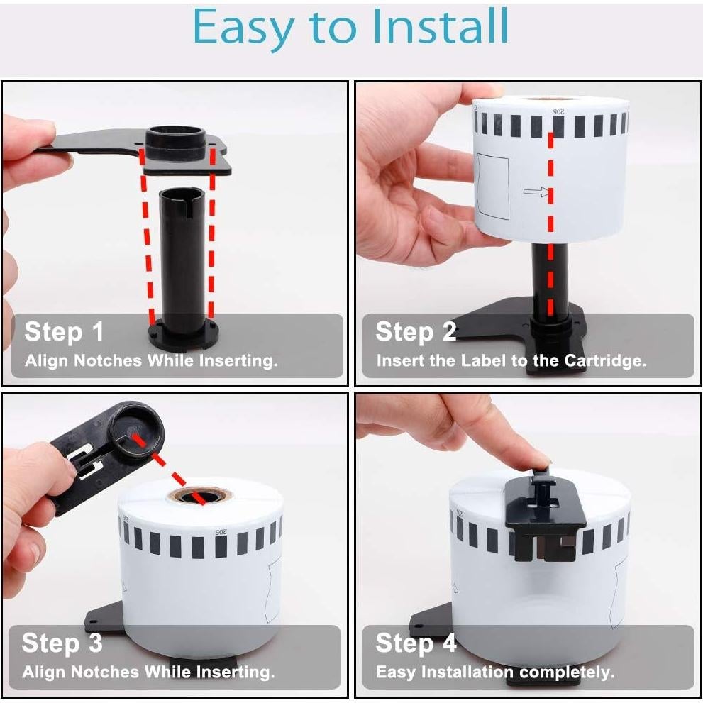 Rollo de Etiquetas COLORWING DK-2205 62mm x 30.48m 6 Rollos