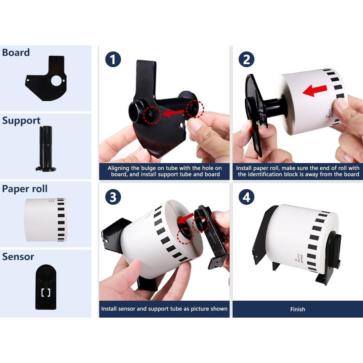 Etiquetas de Dirección BETCKEY DK-1201 - 10 Rollos (4000 Etiquetas)