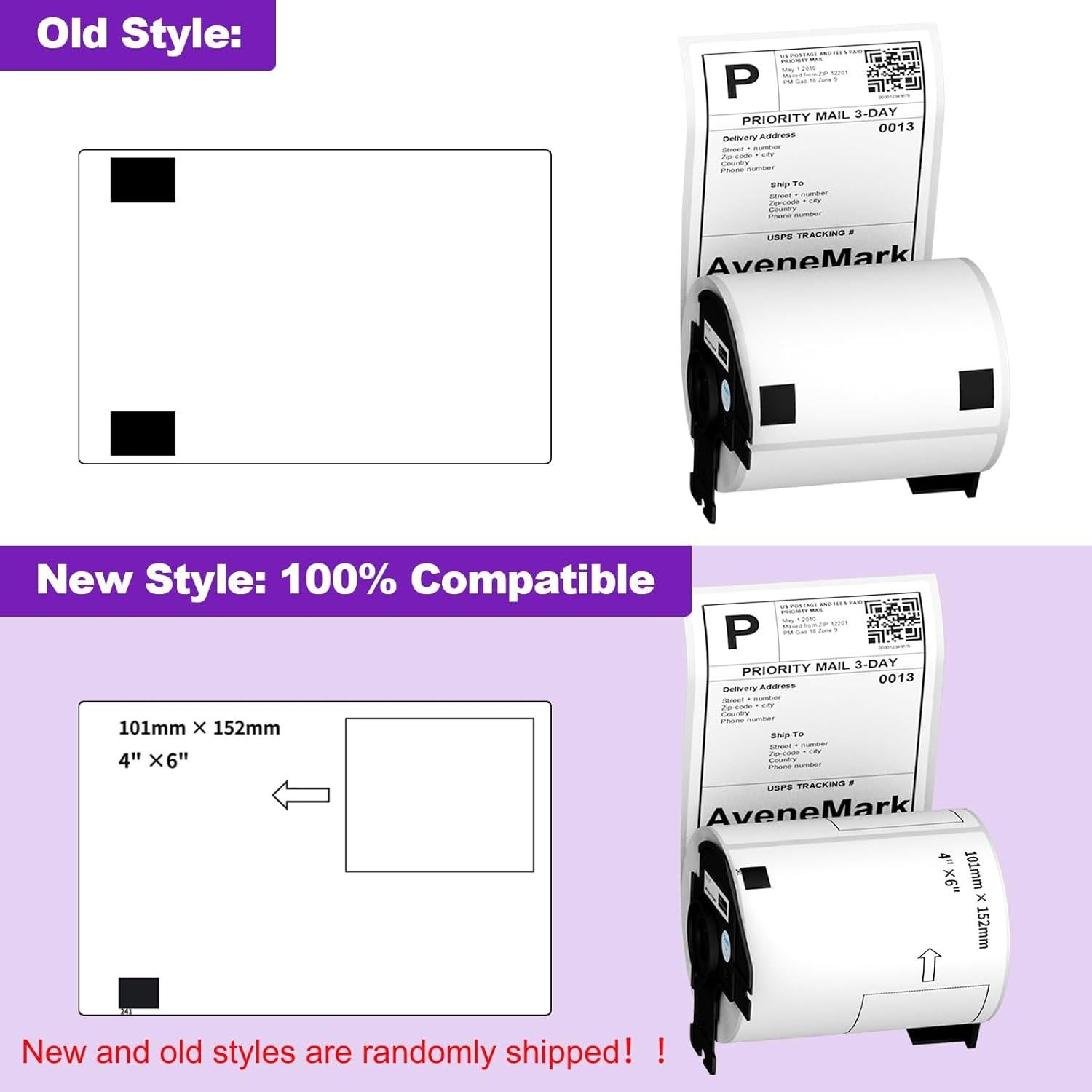 Etiquetas de Envío AveneMark DK-1241 - 2400 Unidades