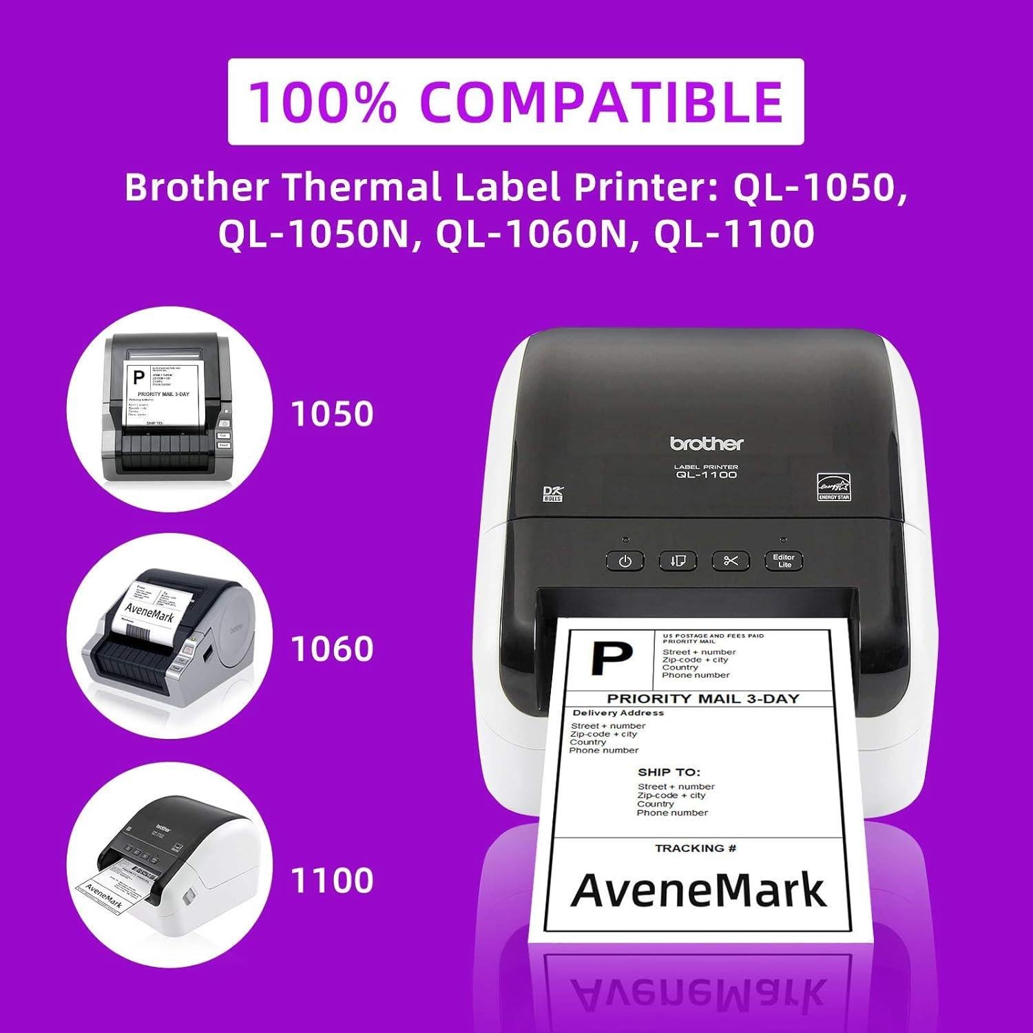 Etiquetas de Envío AveneMark DK-1241 - 2400 Unidades