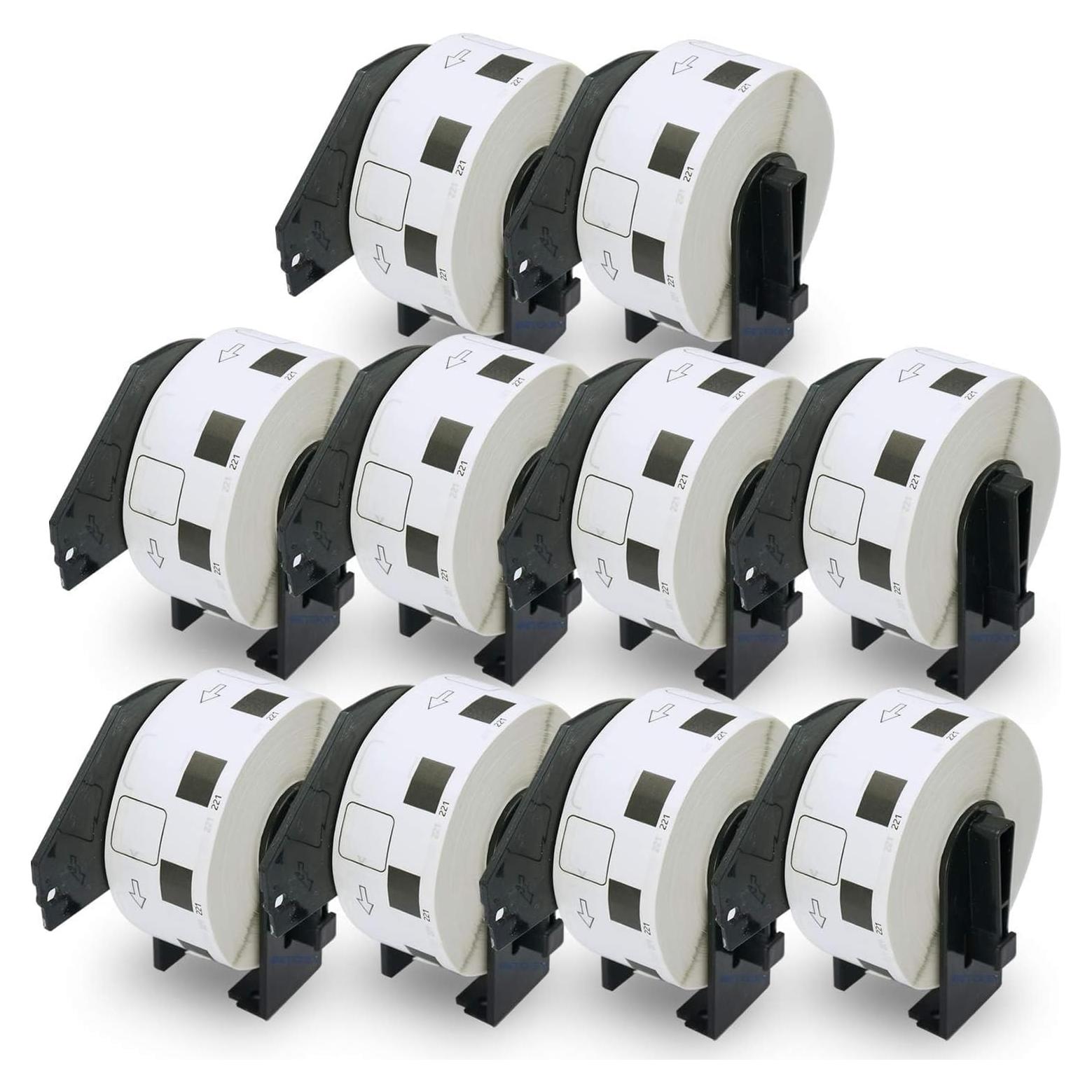 Etiquetas cuadradas BETCKEY DK-1221 23mm x 23mm 10 rollos