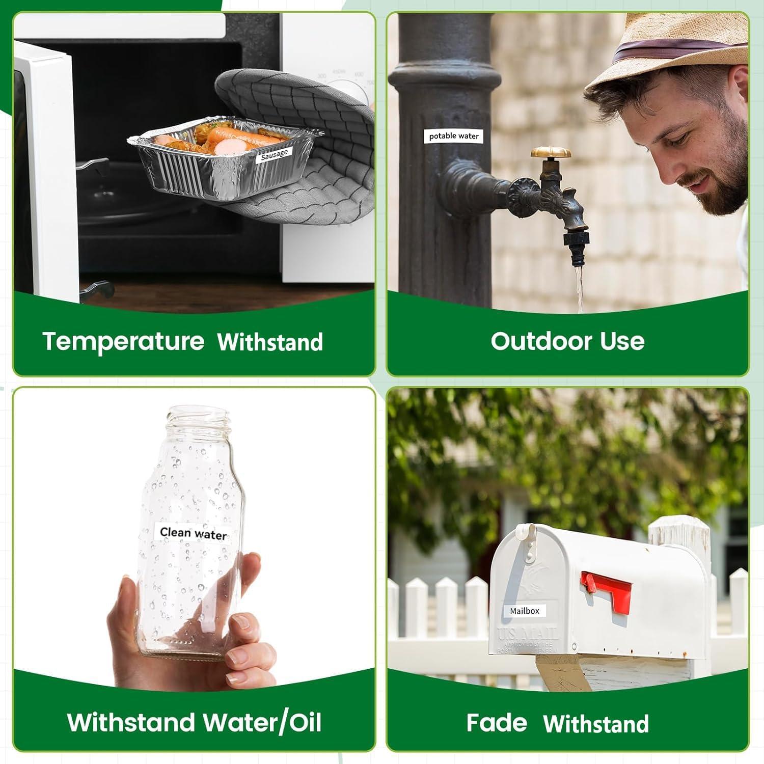 Cinta de Etiquetas AONOMI TZe-231 12mm Laminada Blanca 8pk