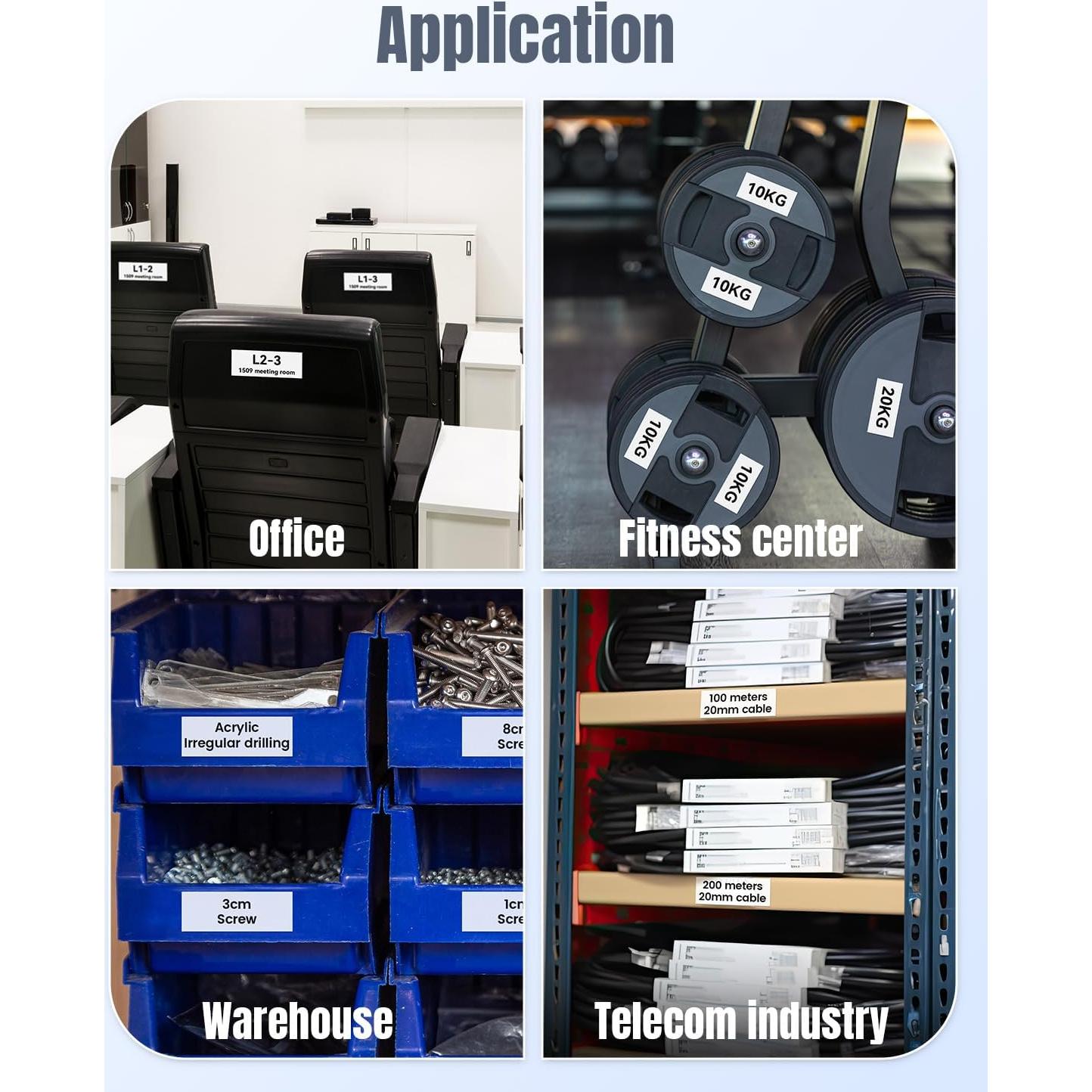 Cinta de Etiquetas Oozmas TZe-251 24mm Negro sobre Blanco 4-Pack