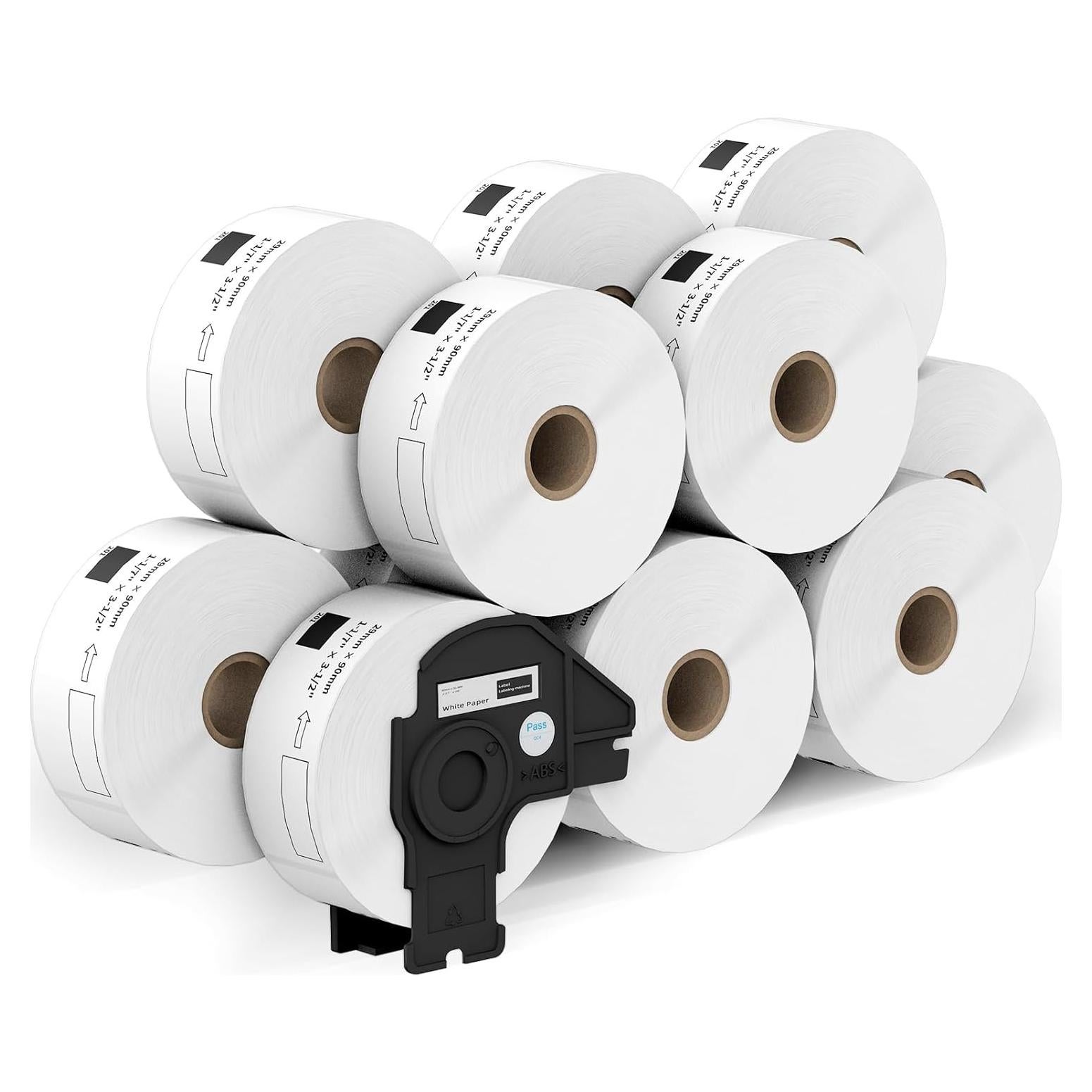 12 Rollos Etiquetas de Dirección Printholic DK-1201 29mm x 90mm