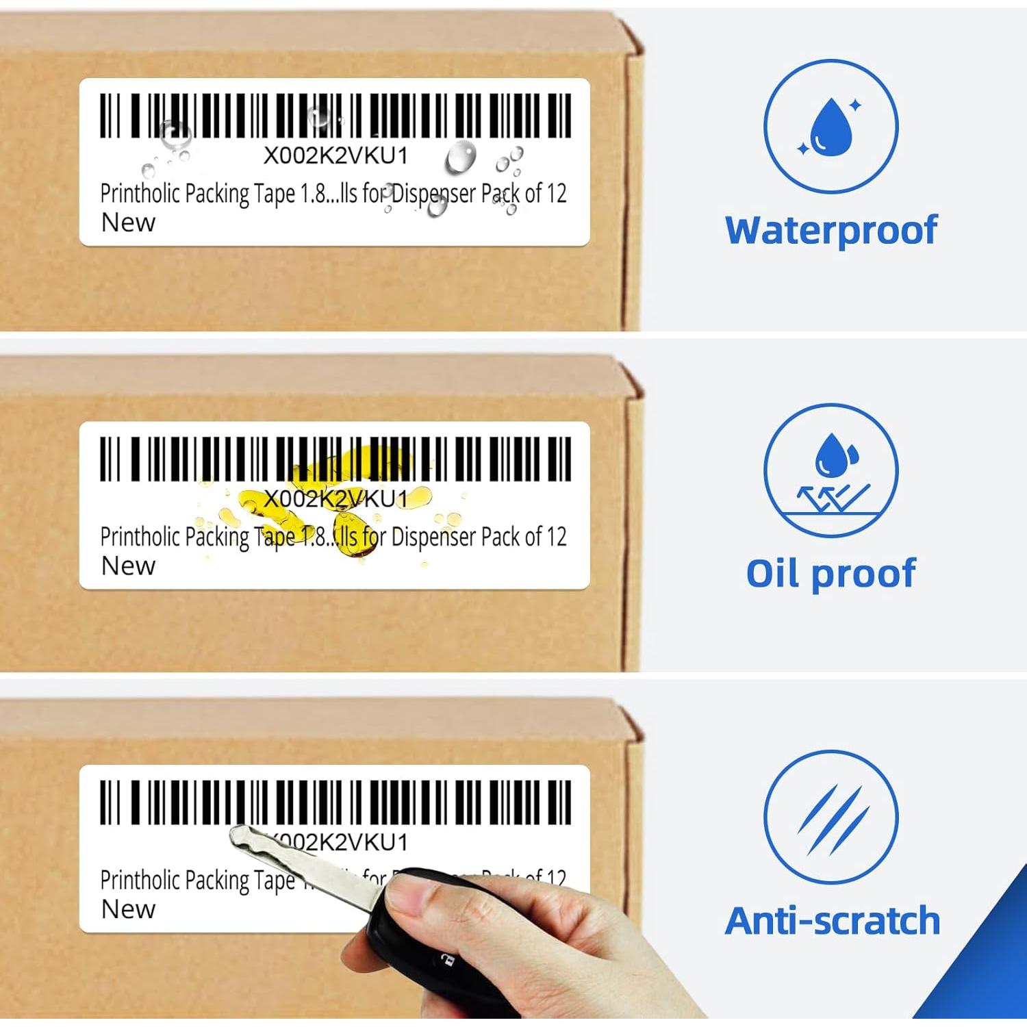 12 Rollos Etiquetas de Dirección Printholic DK-1201 29mm x 90mm