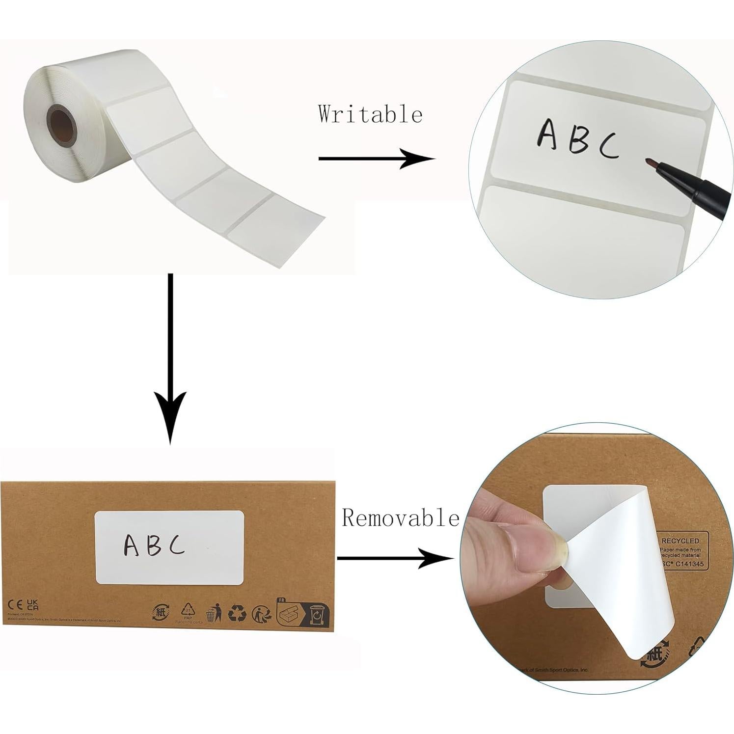 Etiquetas de Envío y Dirección XLS 76x38mm 12 Rollos 10800 Unidades