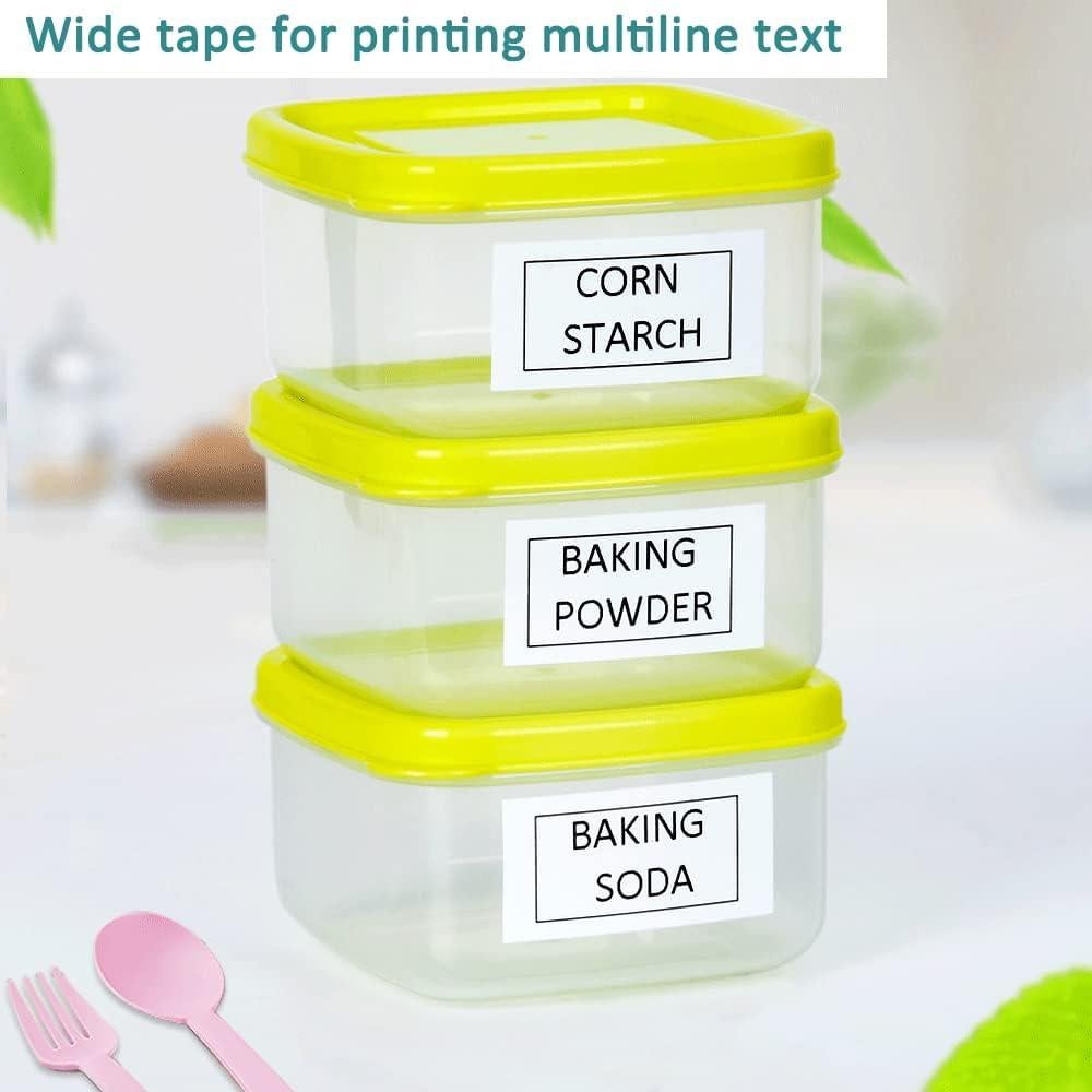 Cinta Laminada Hehua 24mm x 8m Negra sobre Blanca - 6 Pack