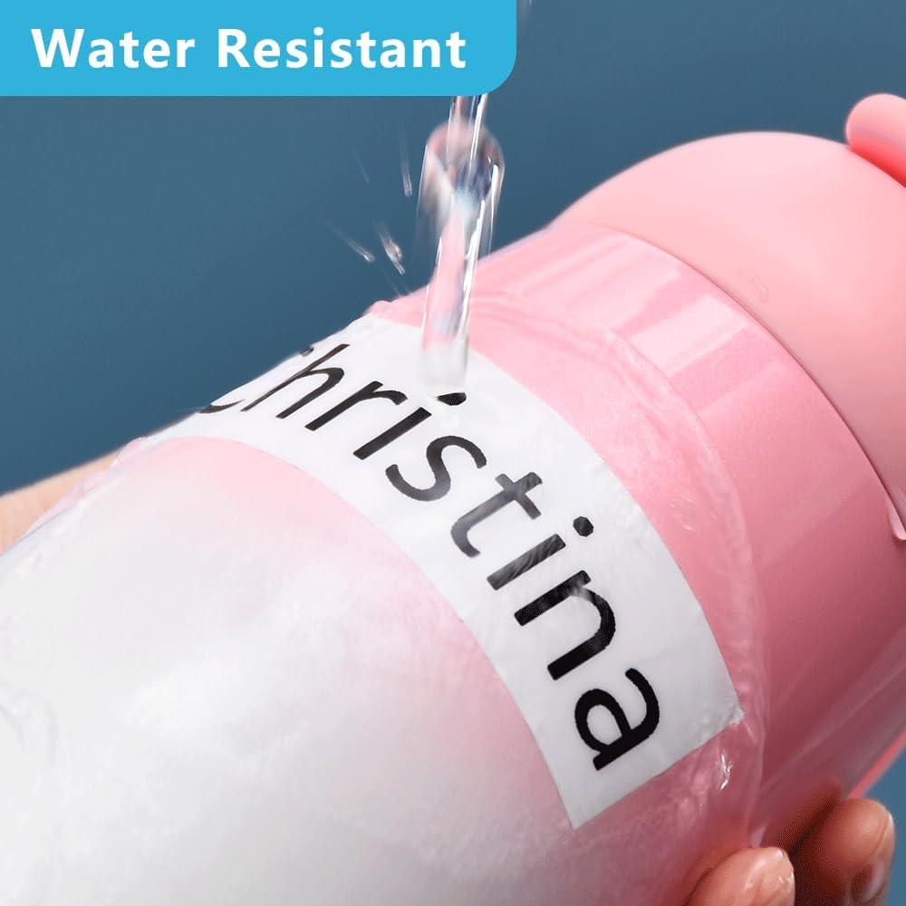 Cinta Laminada Hehua 24mm x 8m Negra sobre Blanca - 6 Pack