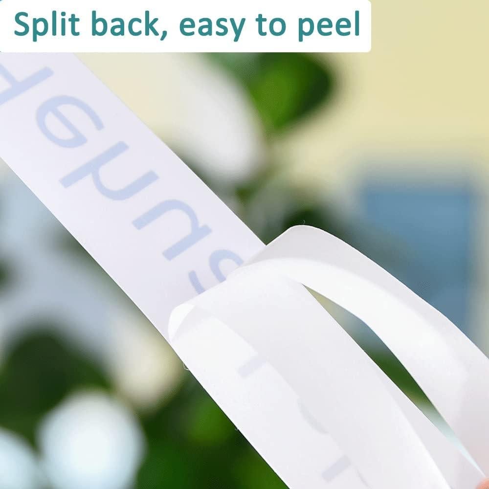 Cinta Laminada Hehua 24mm x 8m Negra sobre Blanca - 6 Pack