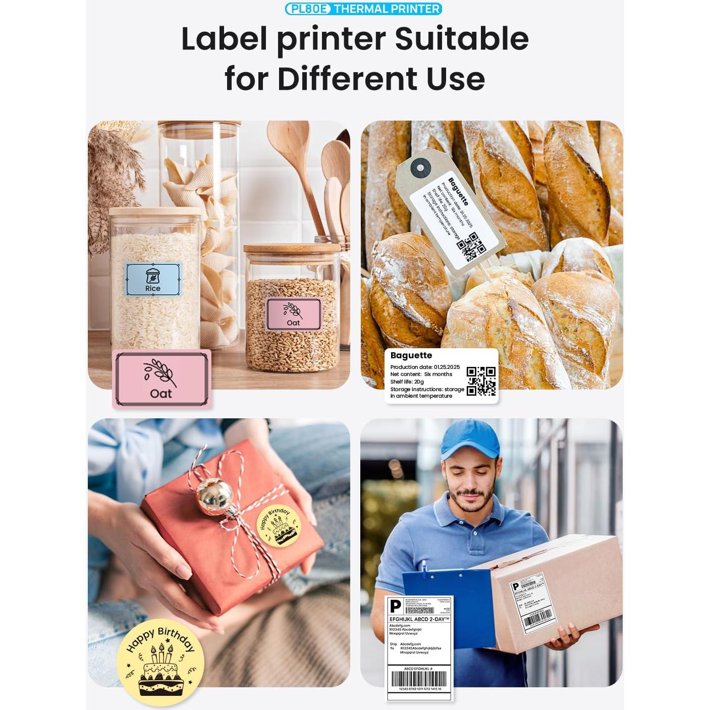 Impresora de Etiquetas Térmicas Bluetooth POLONO PL80E 4x6