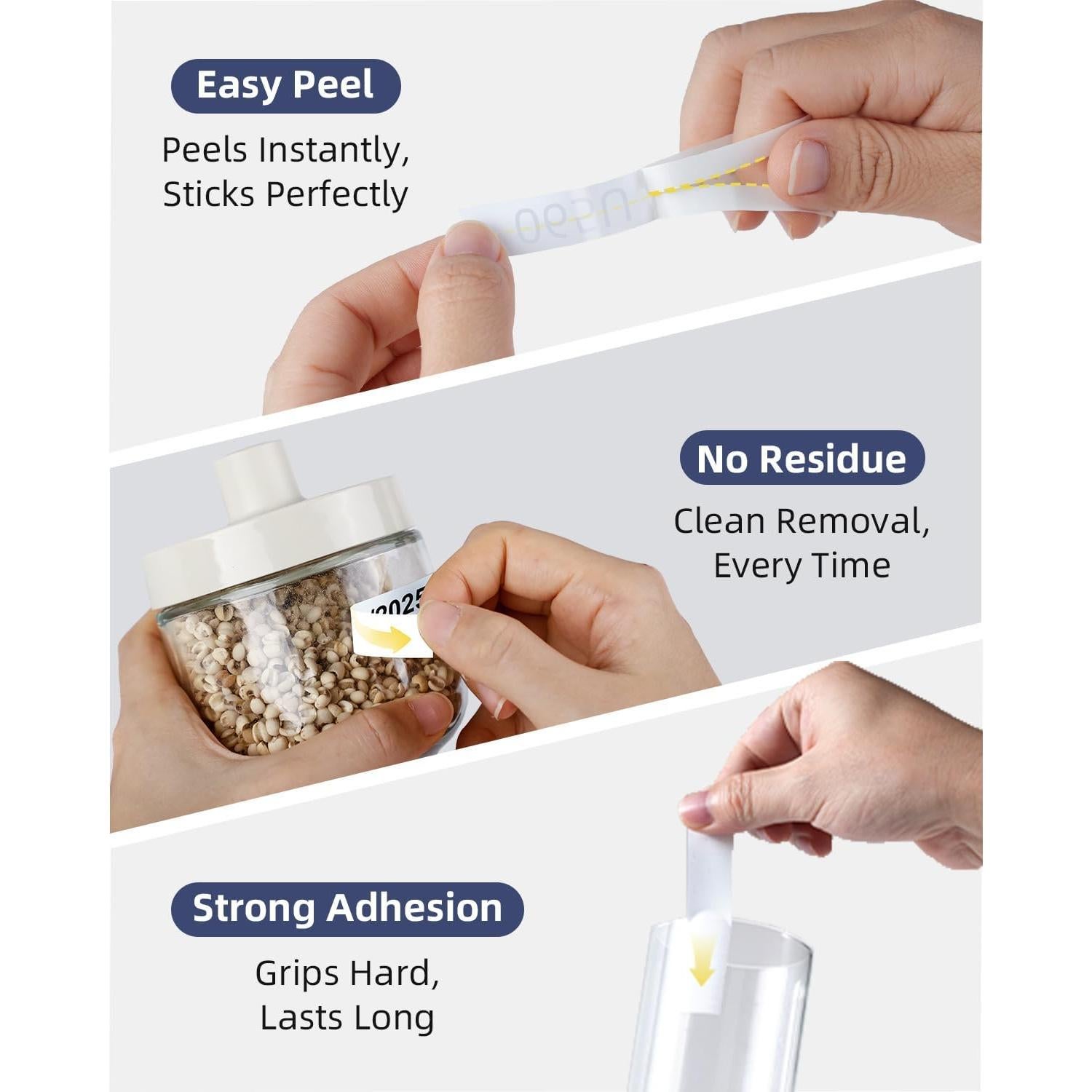 Cinta de Etiqueta Macipa TZe-231 12mm Negro sobre Blanco - 5 Unidades