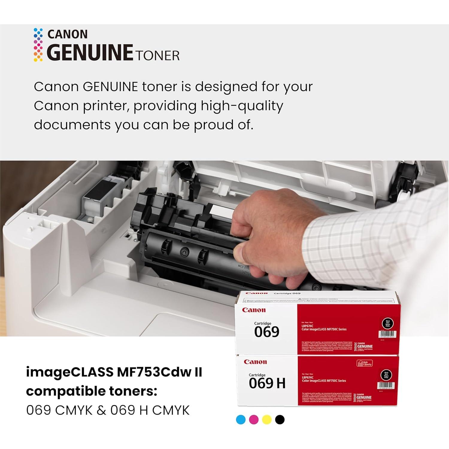 Impresora láser color Canon imageCLASS MF753Cdw II 4 en 1