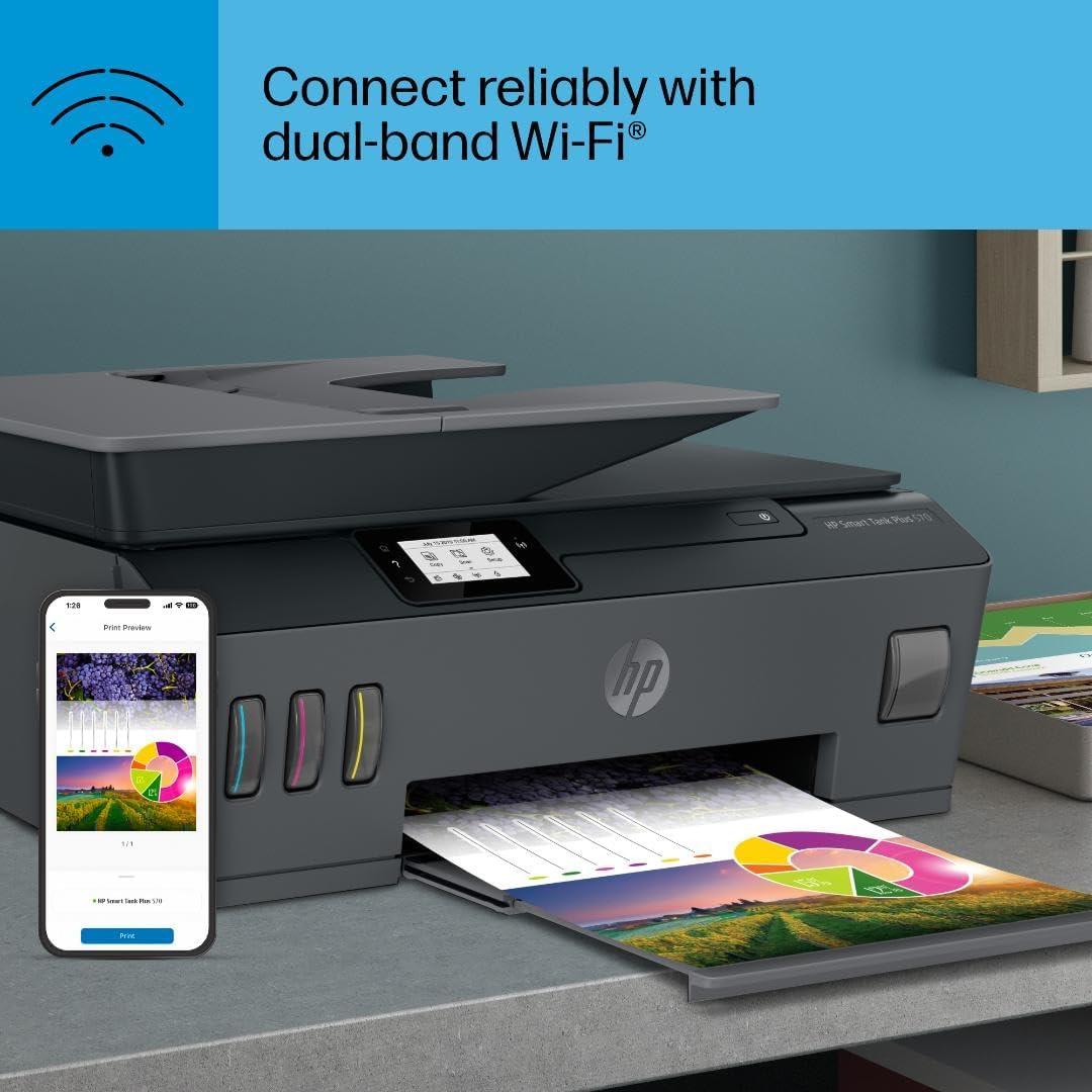 Impresora Todo-en-Uno HP Smart Tank Plus 570 Inalámbrica