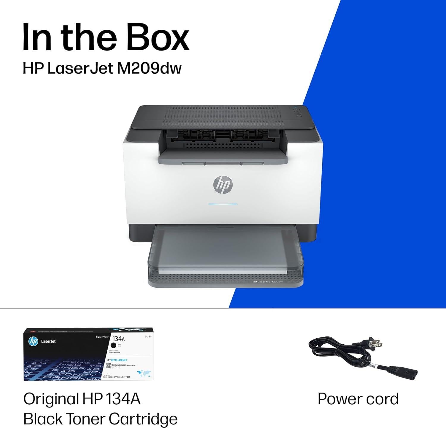 Impresora Inalámbrica HP LaserJet M209dw - Doble Cara, 30 ppm