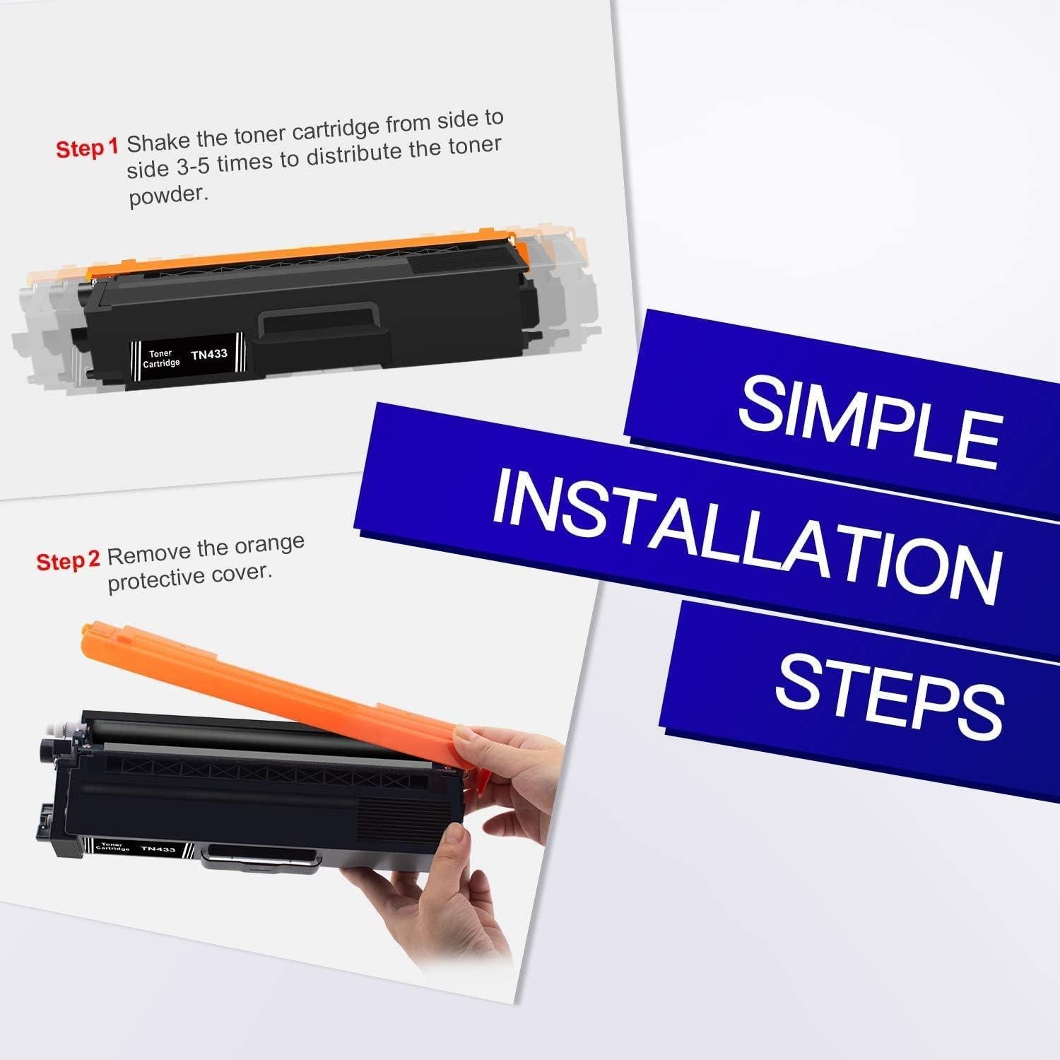 Cartucho de Tóner Negro GPC Image TN433 Compatible Brother (2 Unidades)