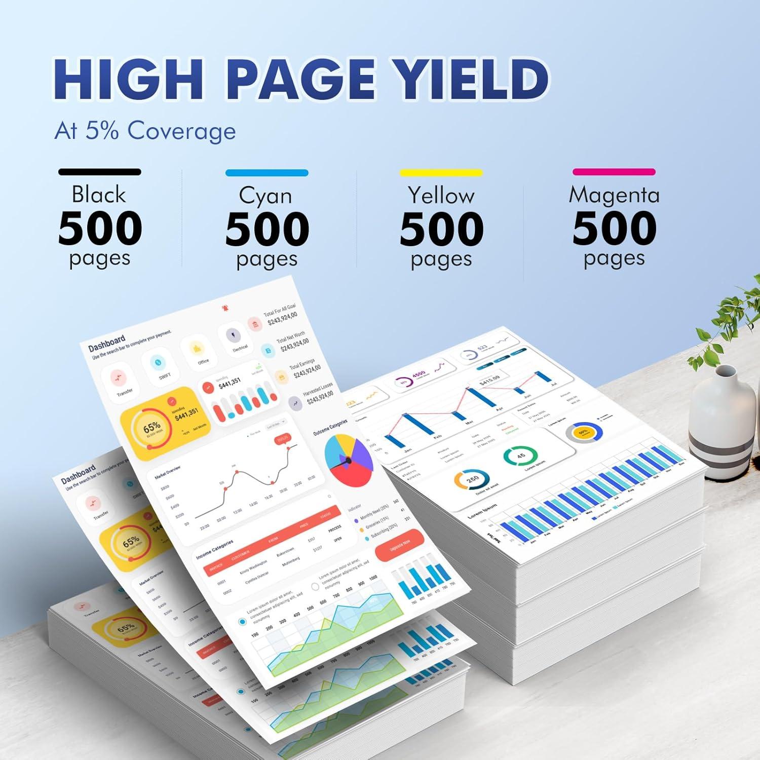 Cartuchos de tinta LC401/LC401XL Inkalfa para Brother - Paquete de 4