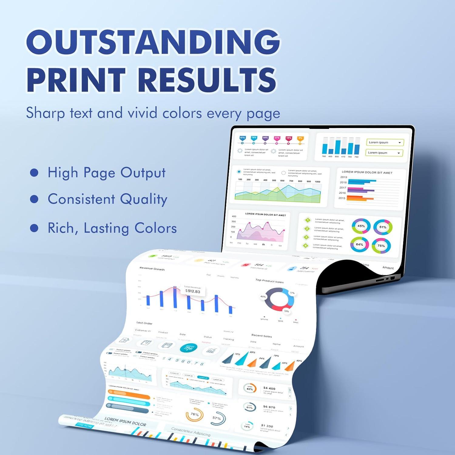 Cartuchos de tinta LC401/LC401XL Inkalfa para Brother - Paquete de 4