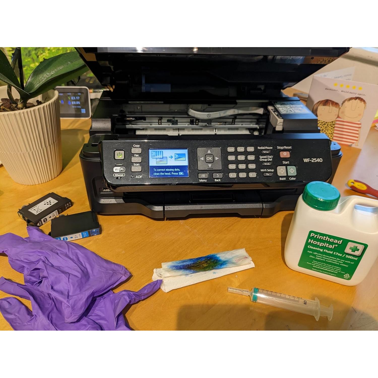 Líquido de limpieza para impresoras Epson, Canon, Brother, HP 500ml