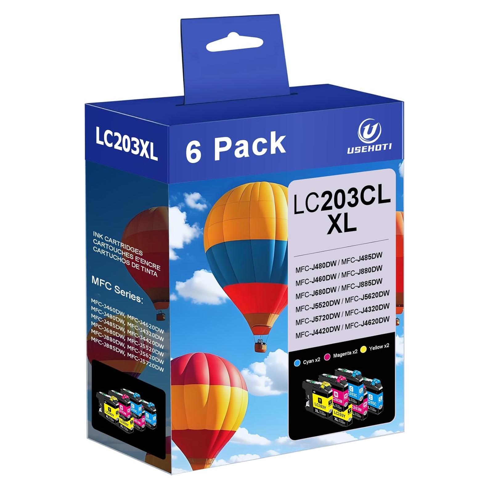 Cartuchos de tinta compatibles Brother LC203XL Color 6 Paquete