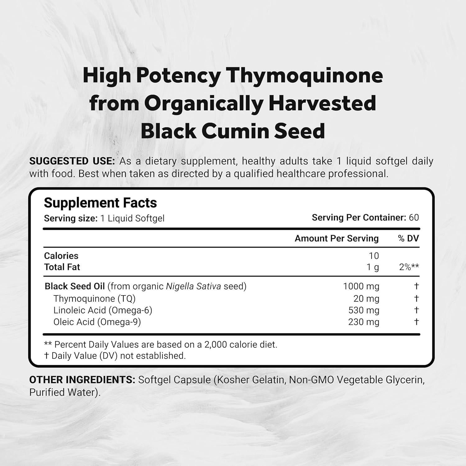 Aceite de Semilla Negra Naturalis 1000mg 60 Gelatinas Blandas