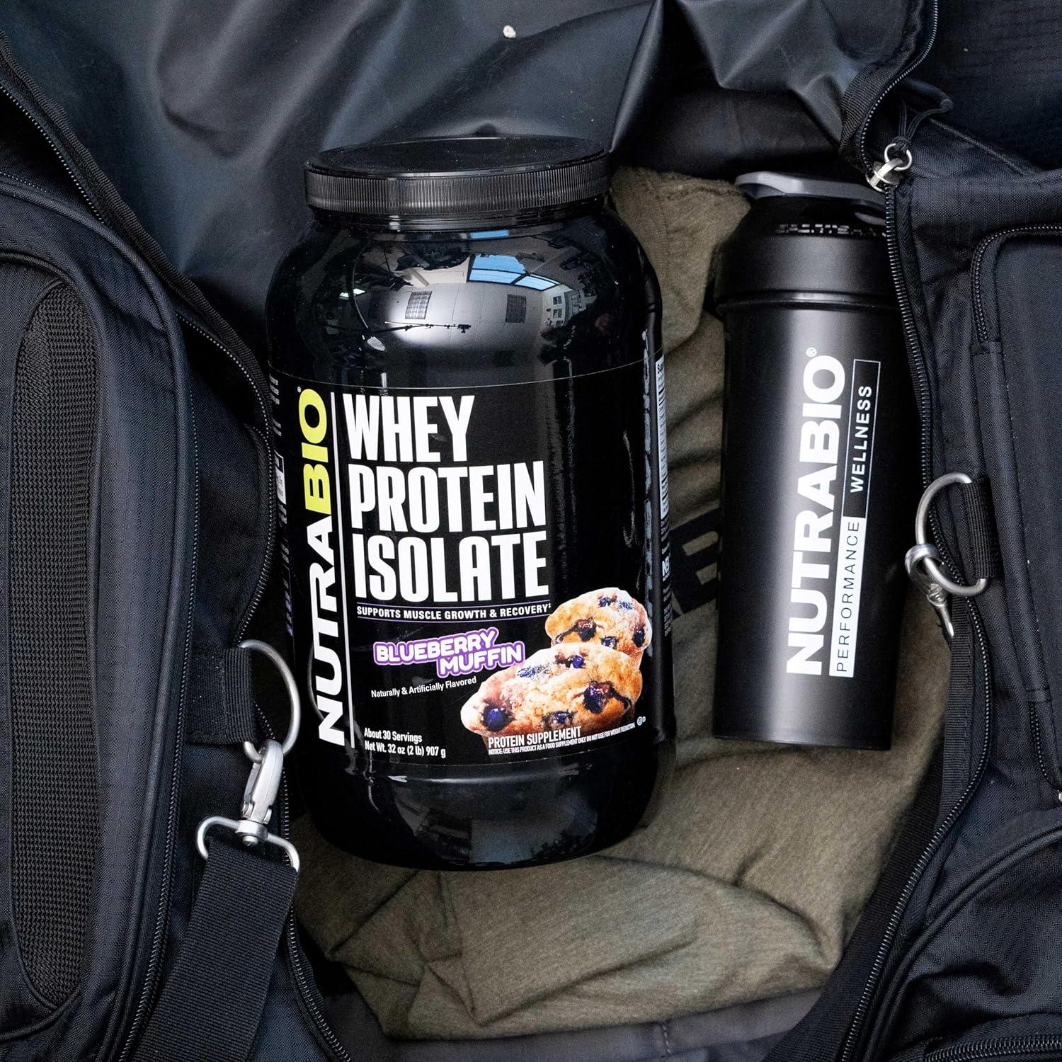 Proteína de Suero Aislada NutraBio 0.91 kg Muffin Arándano