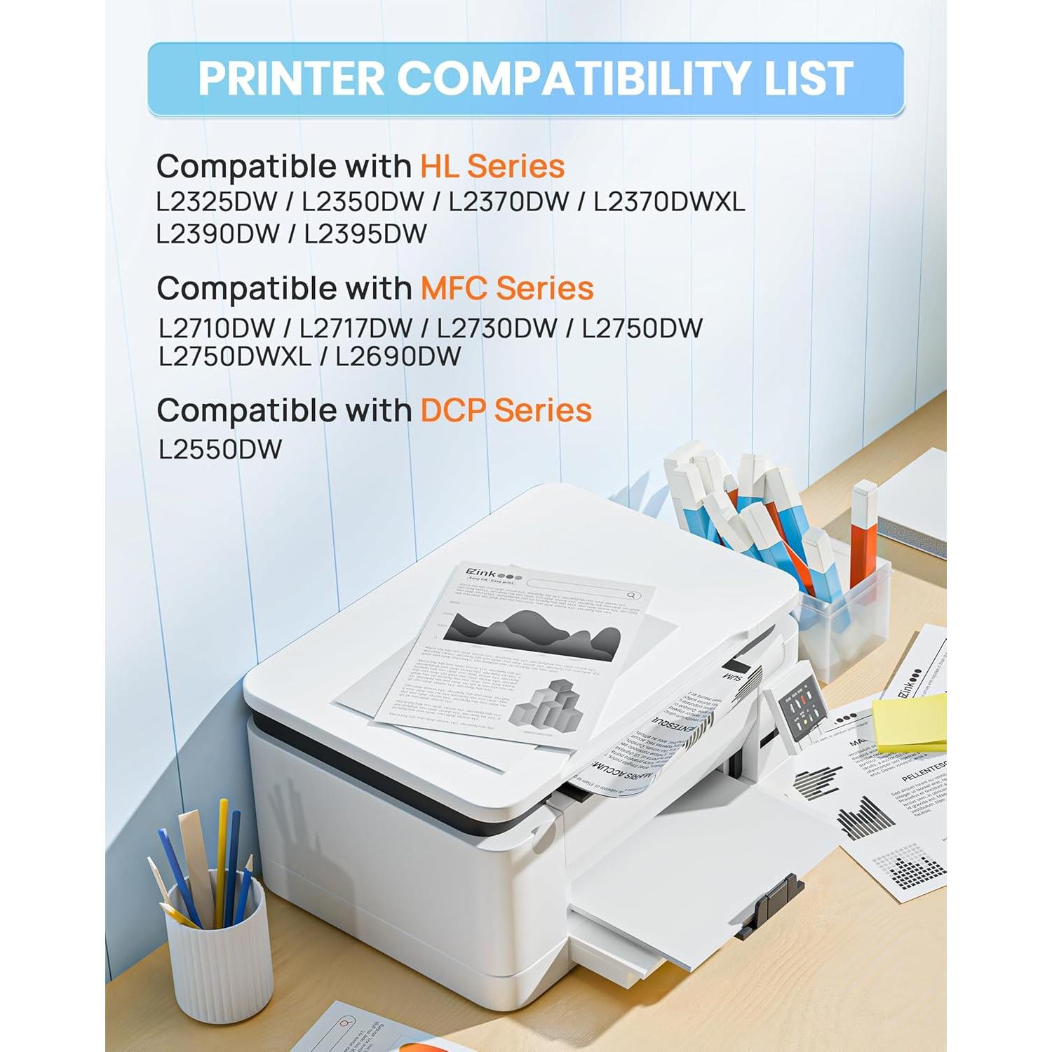 Tóner E-Z Ink TN760 Compatible para Impresora Brother - Paquete Doble