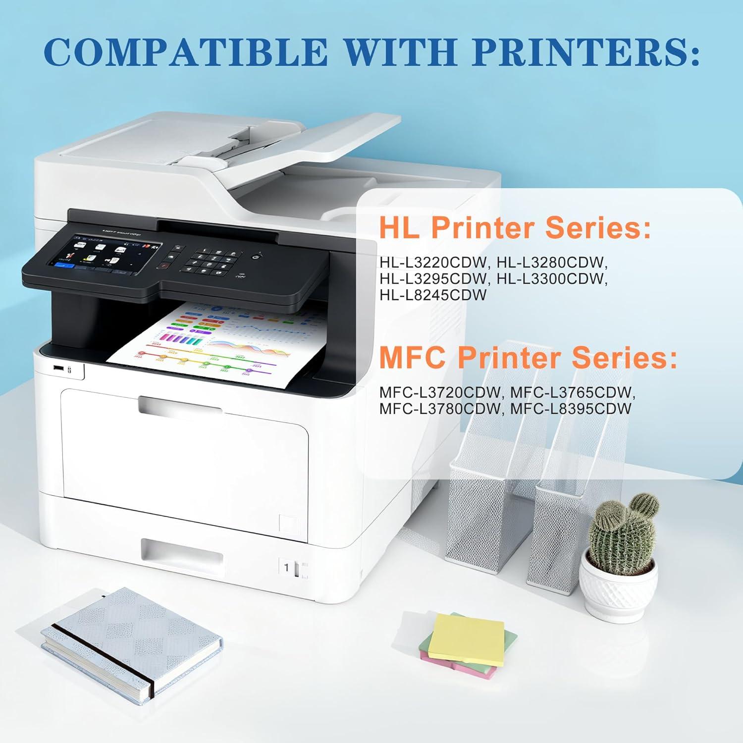 Cartuchos de Tóner TN229 Aililiya Paquete de 4 Alta Capacidad