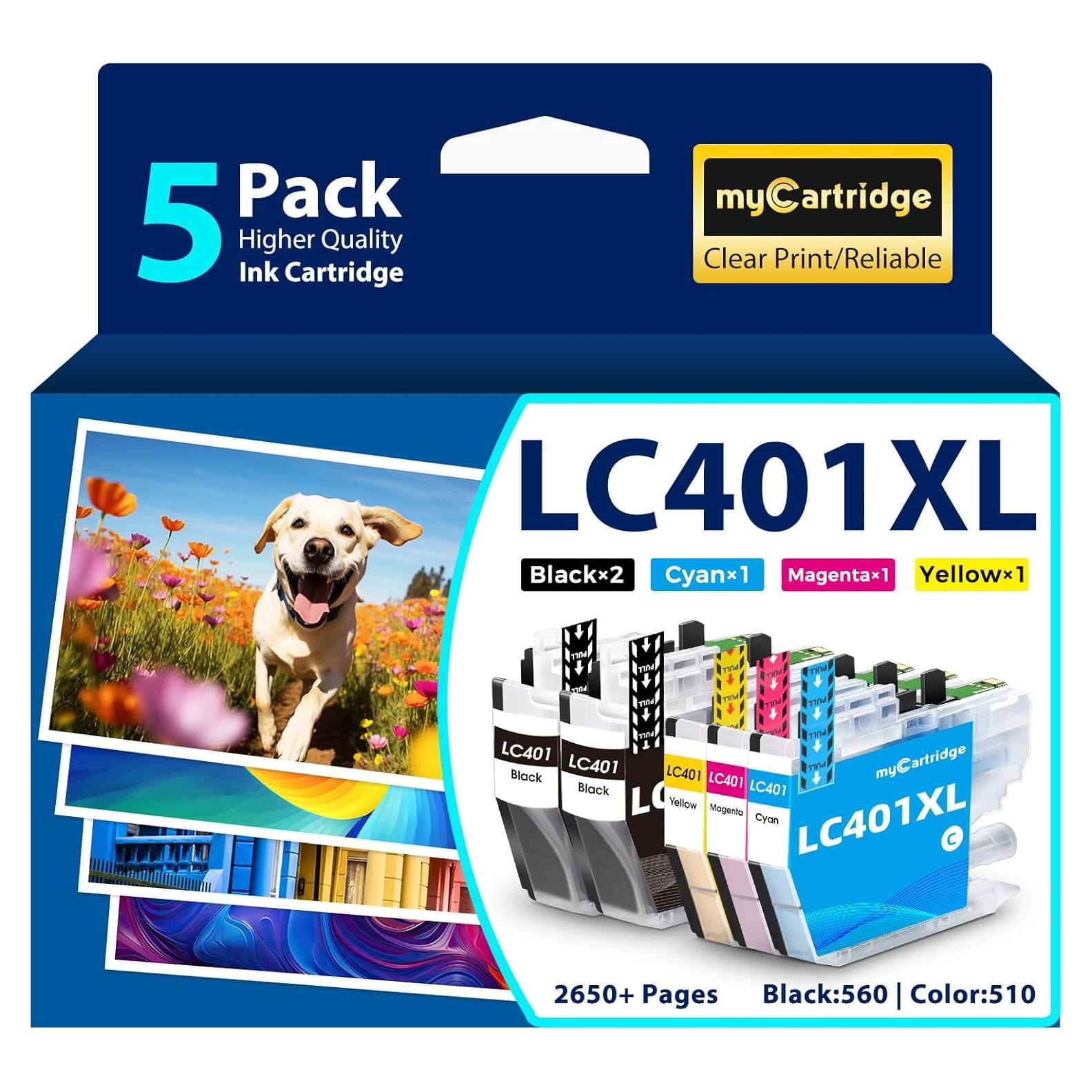 Cartuchos de tinta myCartridge LC401XL para Brother - 5 Pack