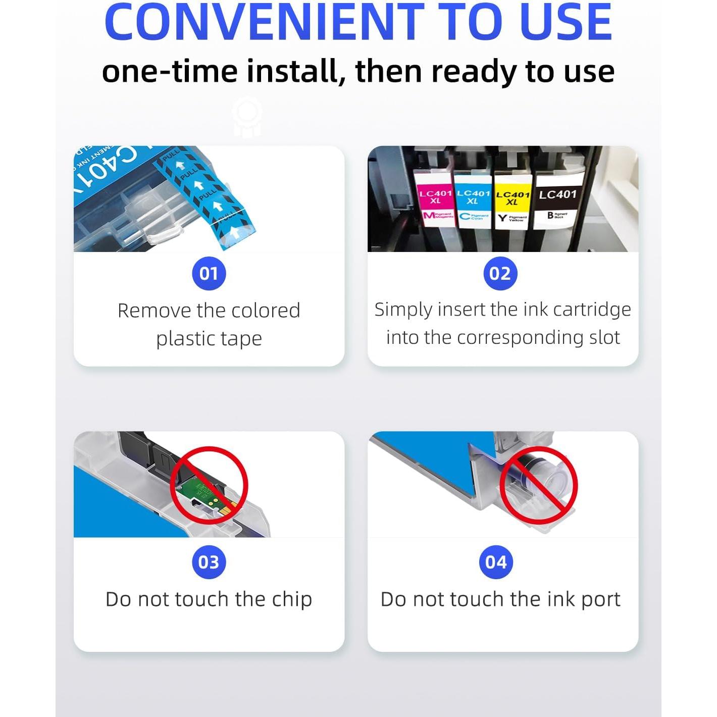 Cartuchos de tinta myCartridge LC401XL para Brother - 5 Pack