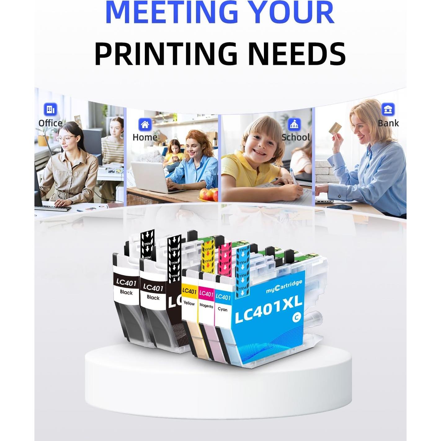 Cartuchos de tinta myCartridge LC401XL para Brother - 5 Pack