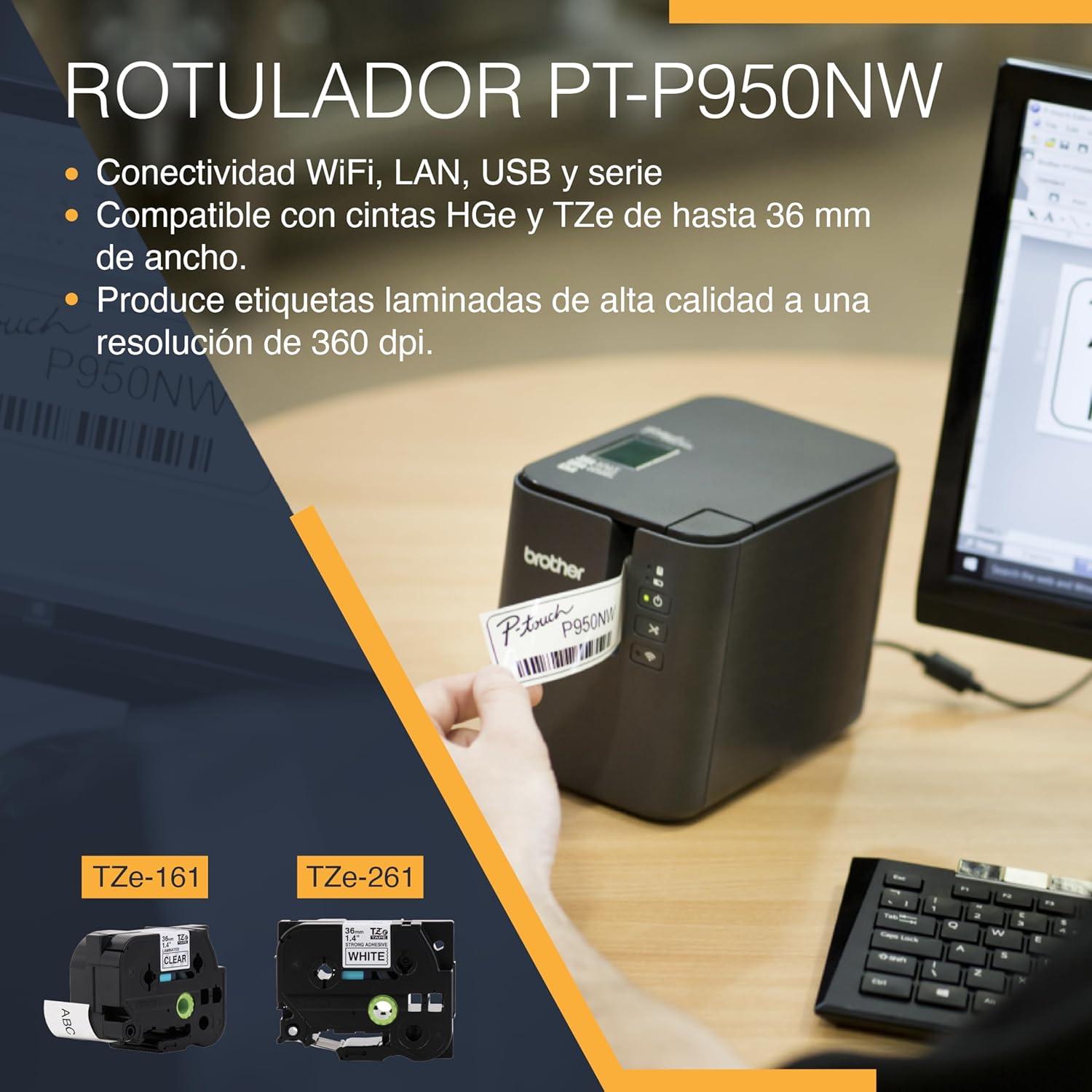 Impresora de Etiquetas Inalámbrica Brother PT-P950NW 1.5 kg