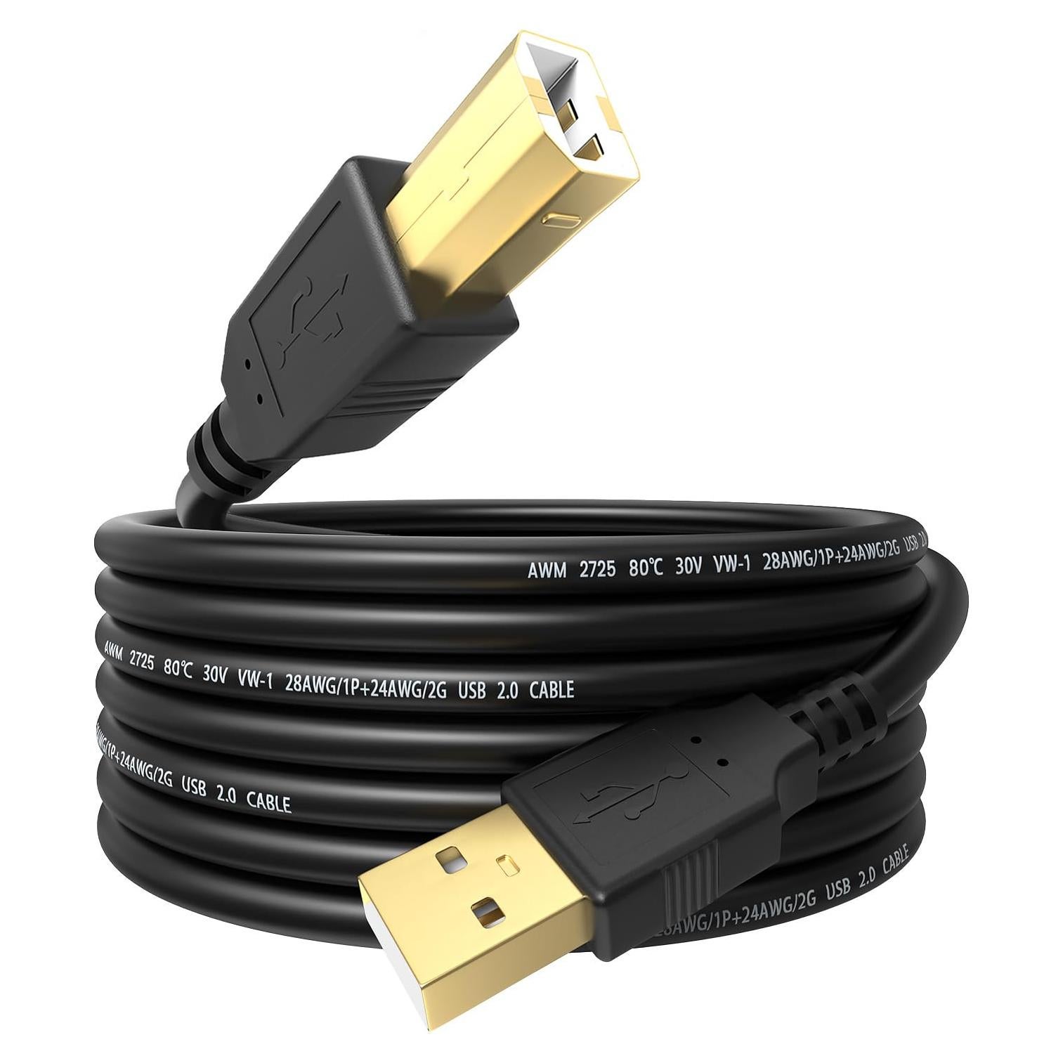 Cable USB A a B 2.0 Voyorti 1.52m para impresora y escáner