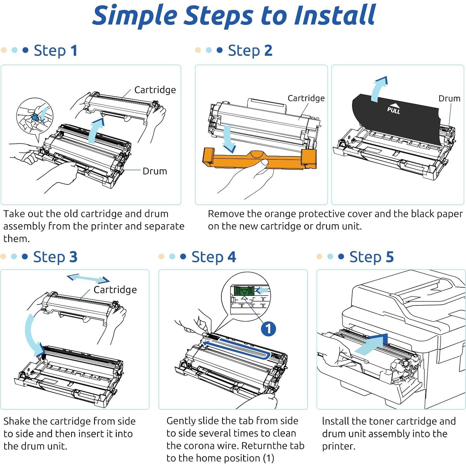 Cartucho de tóner negro alto rendimiento Ink E-Sale TN450 4PK