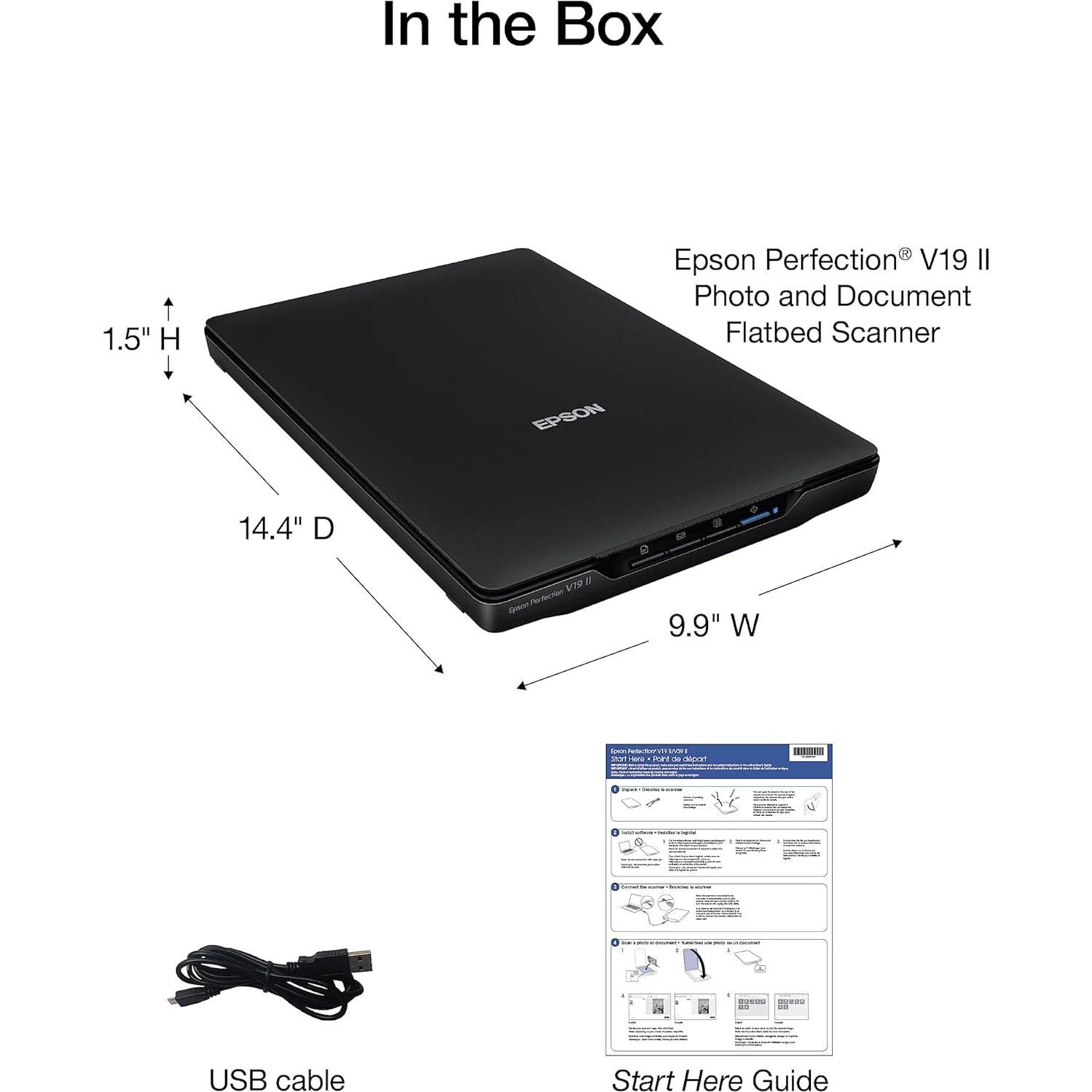 Escáner de Documentos Epson Perfection V19 II 4800 dpi USB