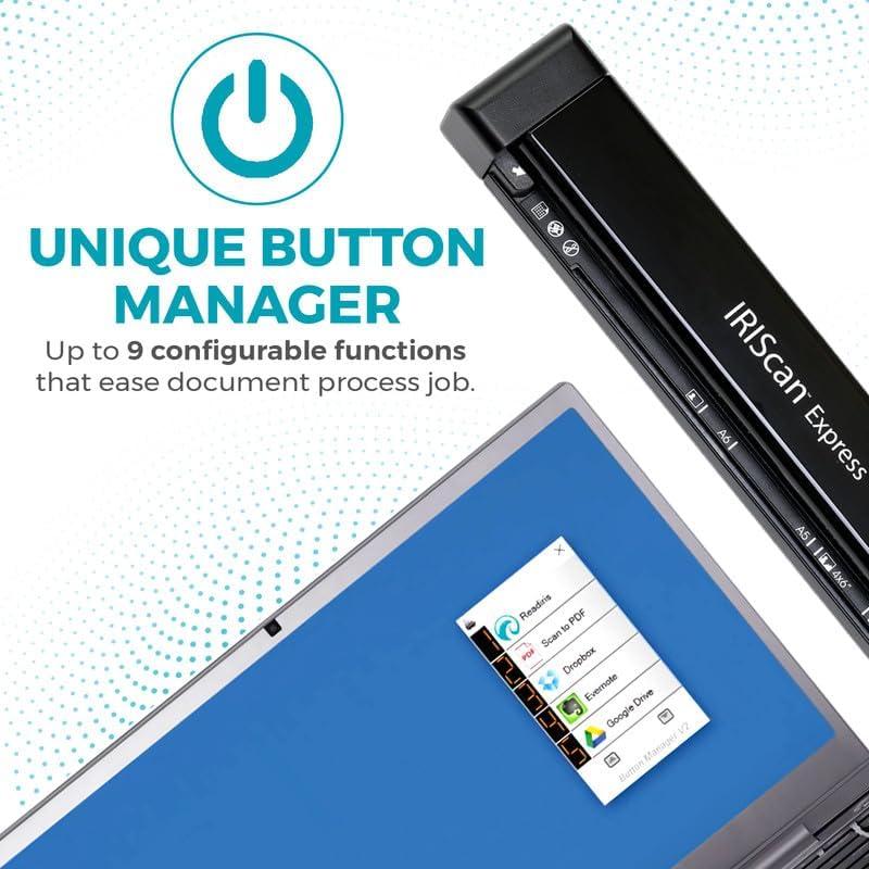 Escáner Portátil IRIScan Express v4 8PPM USB - Documentos y Recibos