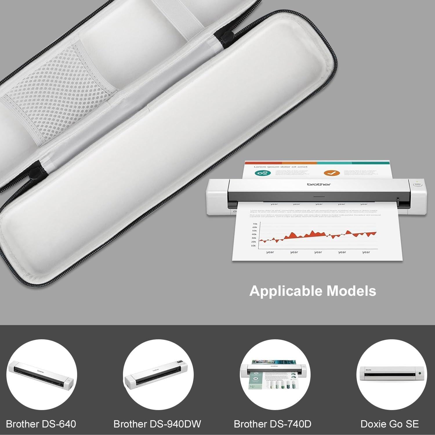 Funda Dura para Escáner Brother DS-640/DS-740D/DS-940DW - Protección EVA