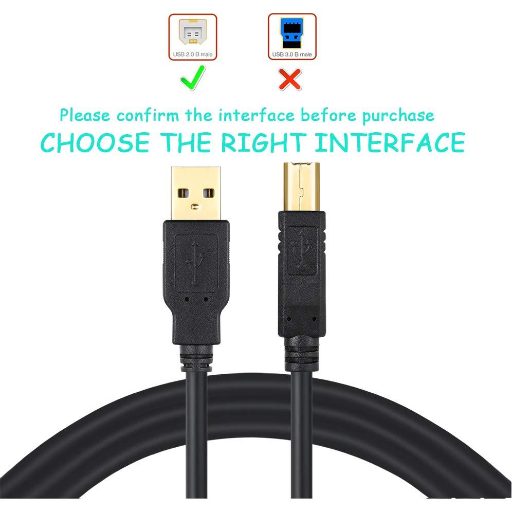 Cable de Impresora USB 2.0 3.05m Nobrand Tipo A a B Negro