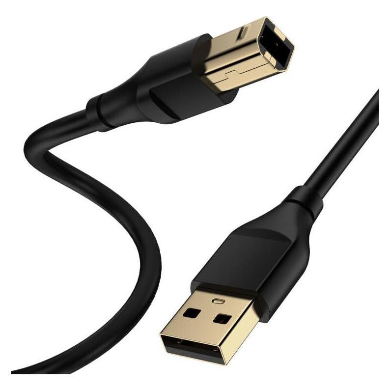 USB Printer Cable 10 Feet USB A to B Printer Cable 2.0 USB B Cable High Speed Scanner Printer Cord for HP, Canon, Brother,Dell, Lexmark, Samsung,Xerox, Piano, MIDI Controller Computer