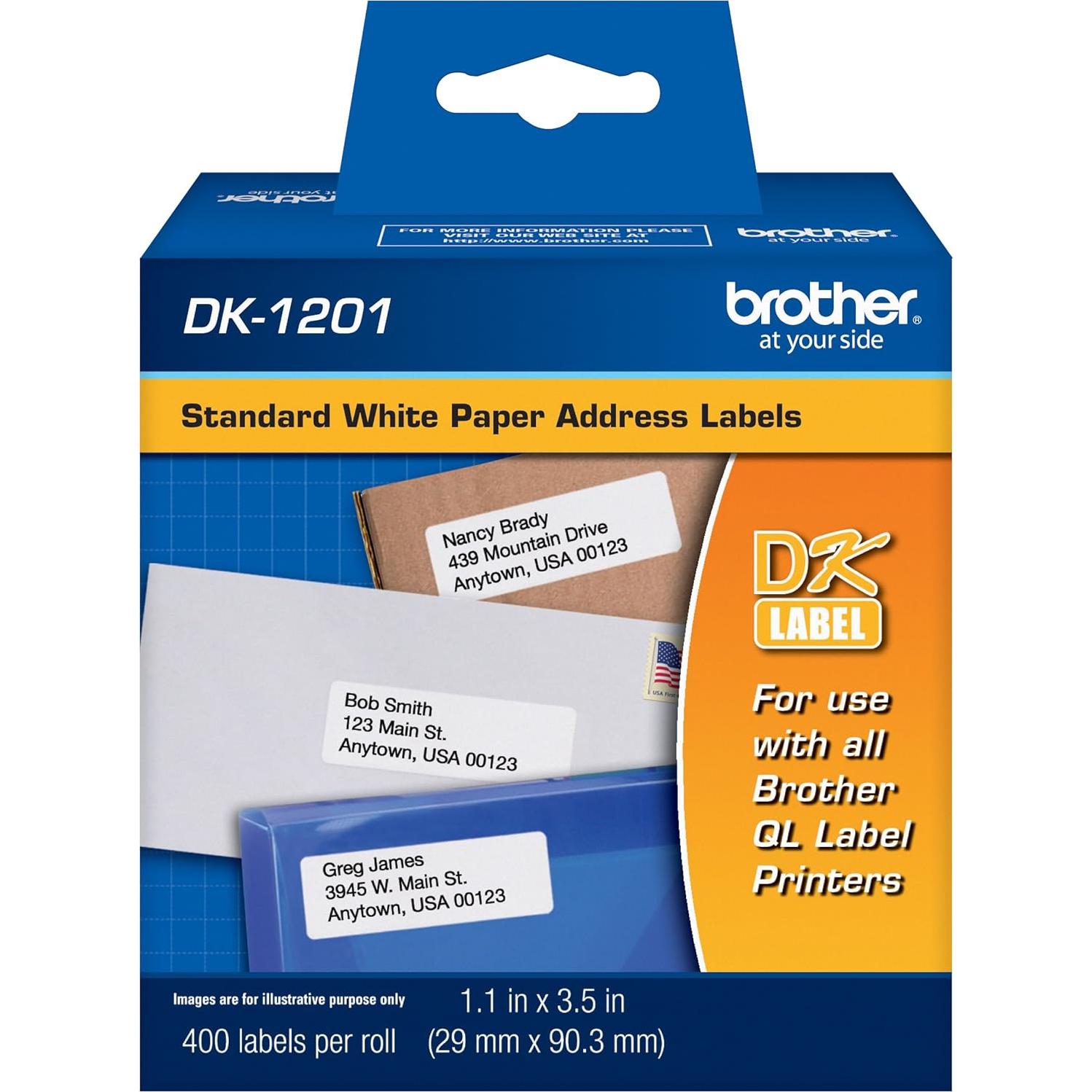 Impresora de Etiquetas Brother QL-820NWB + 2 Etiquetas DK1201